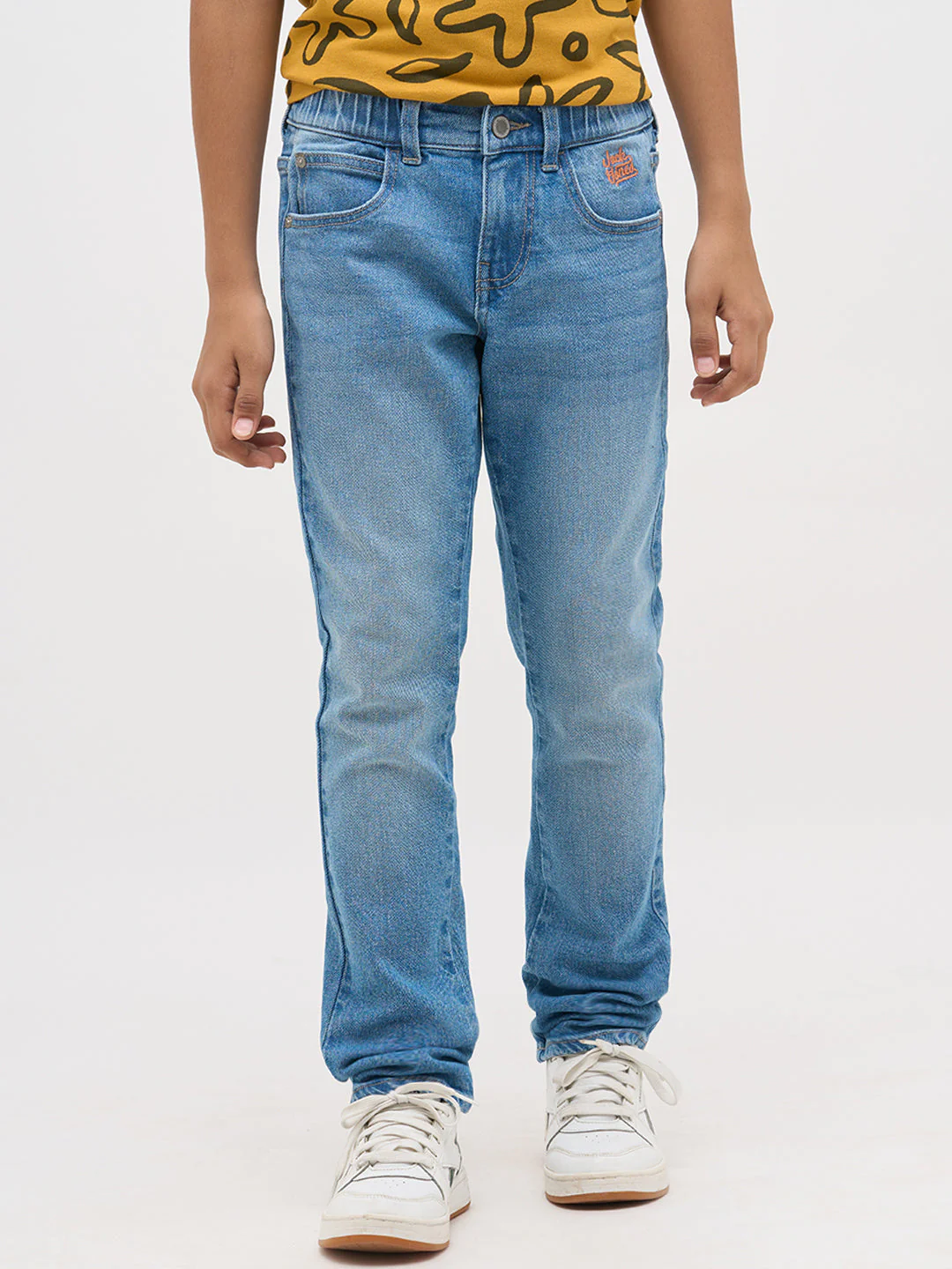 Light Blue Washed Regular Fit Jeans - Image 2