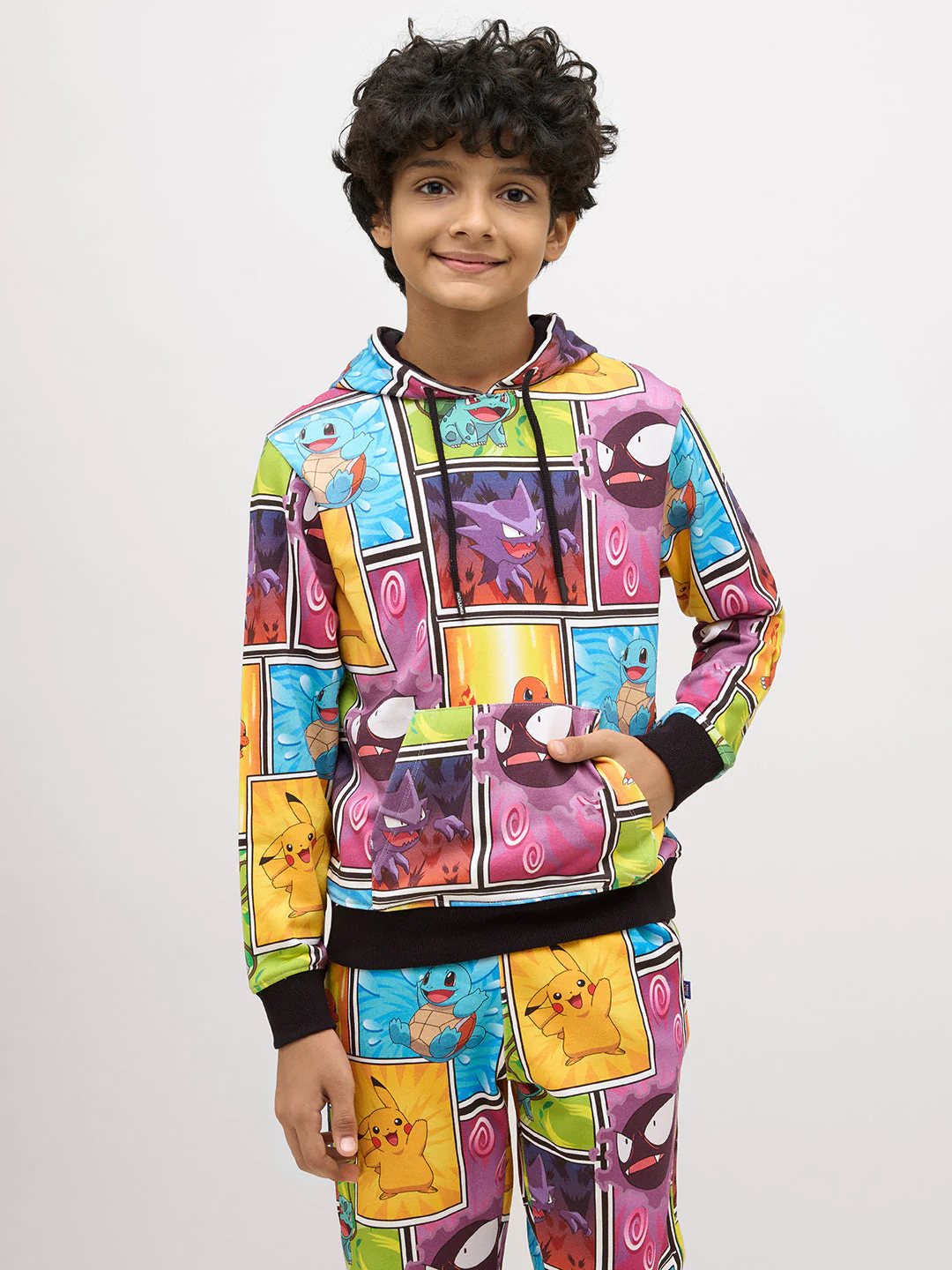 Boys Multi-Pokemon Print Hoodie - Image 2