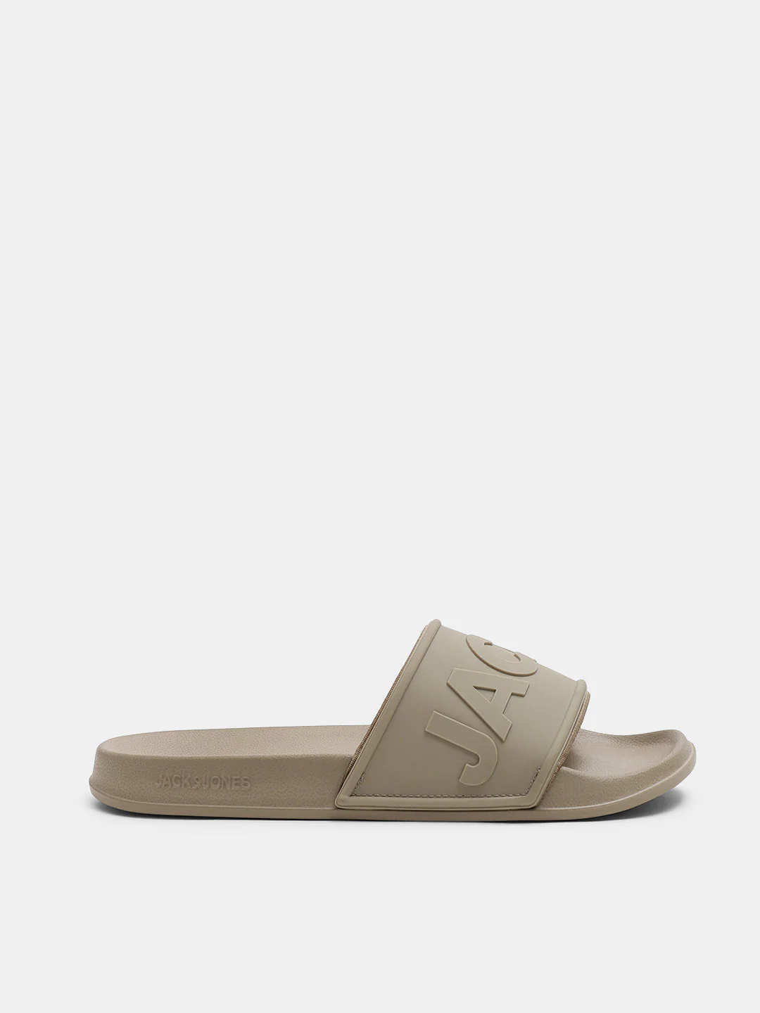 Beige Embossed Logo Pool Sliders - Image 2