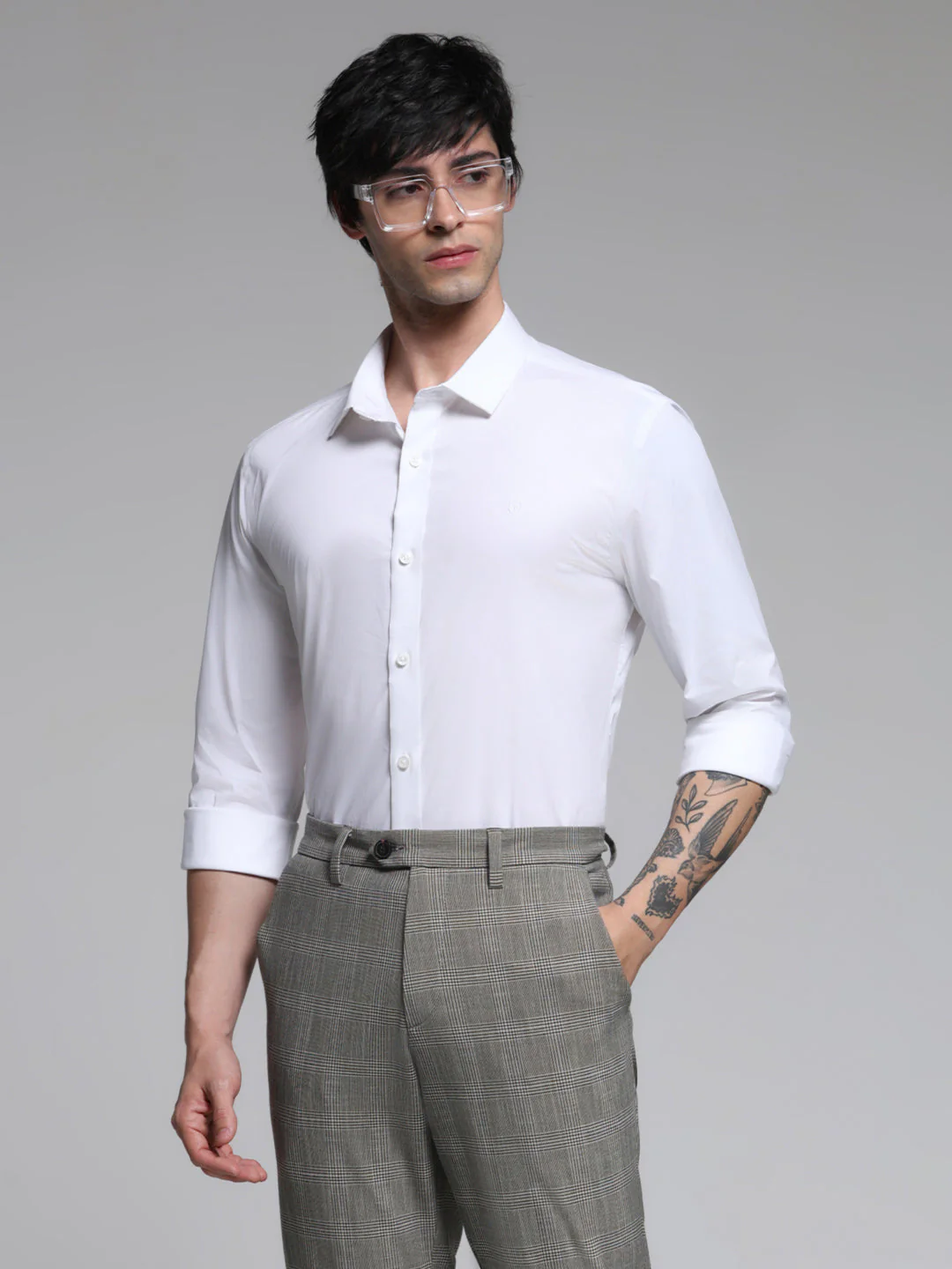 White Slim Fit Formal Shirt - Image 2