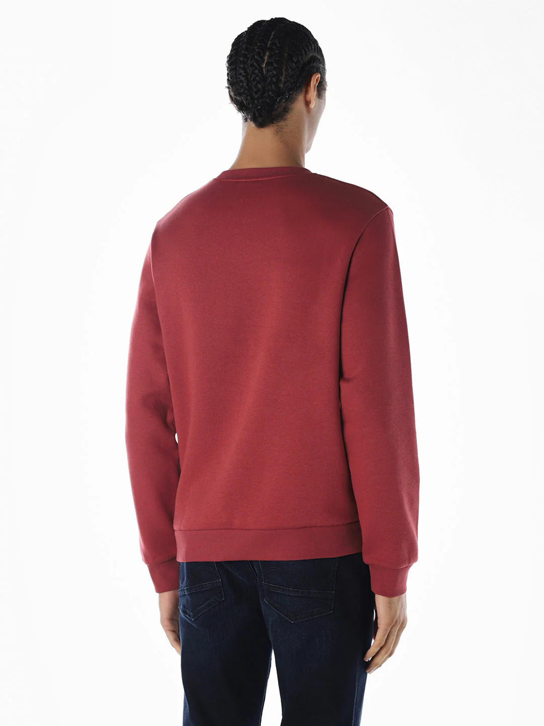 Reindeer X-Mas Printed Sweatshirt - Red - Image 4