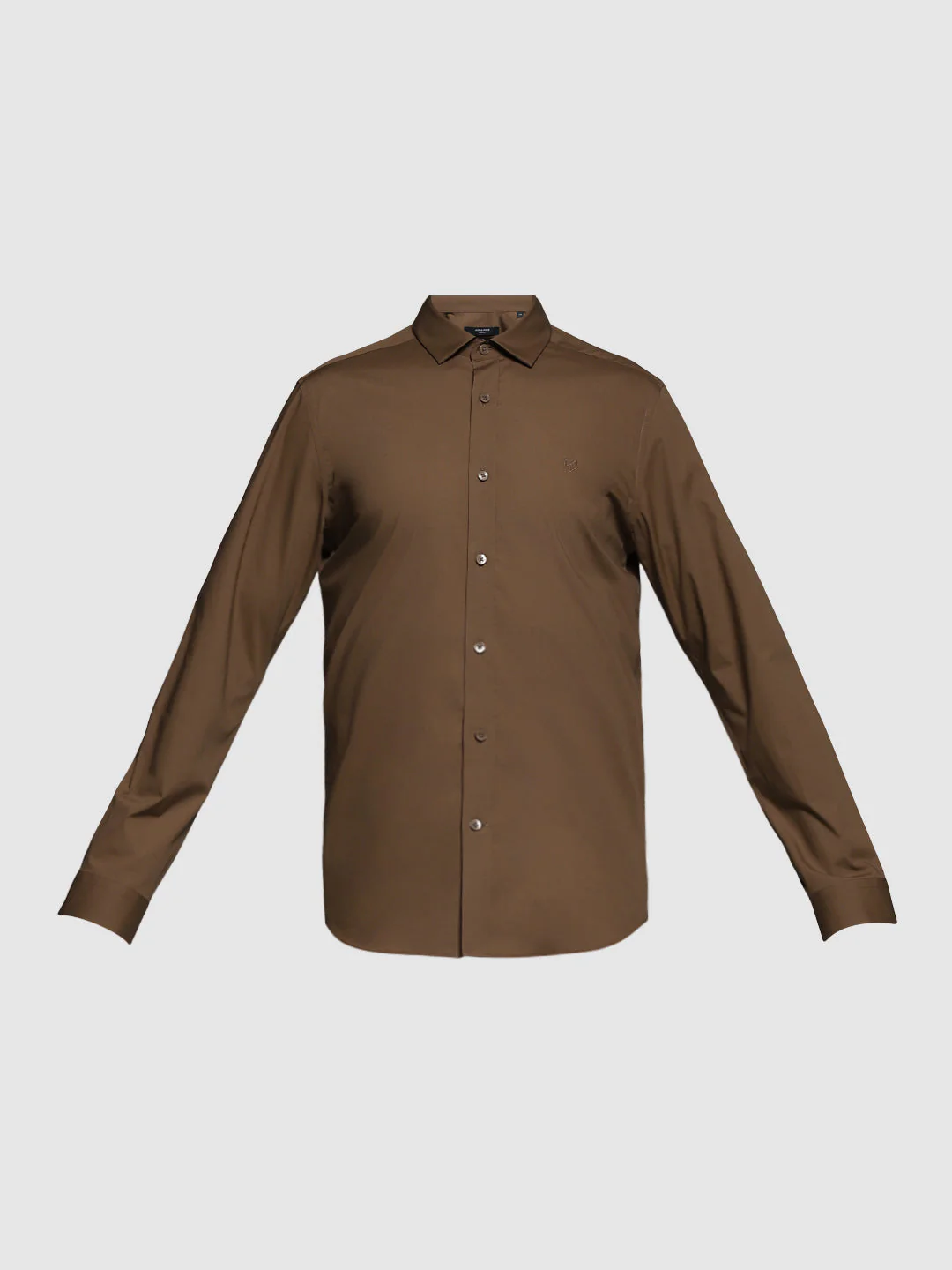 Brown Slim Fit Formal Shirt - Image 7