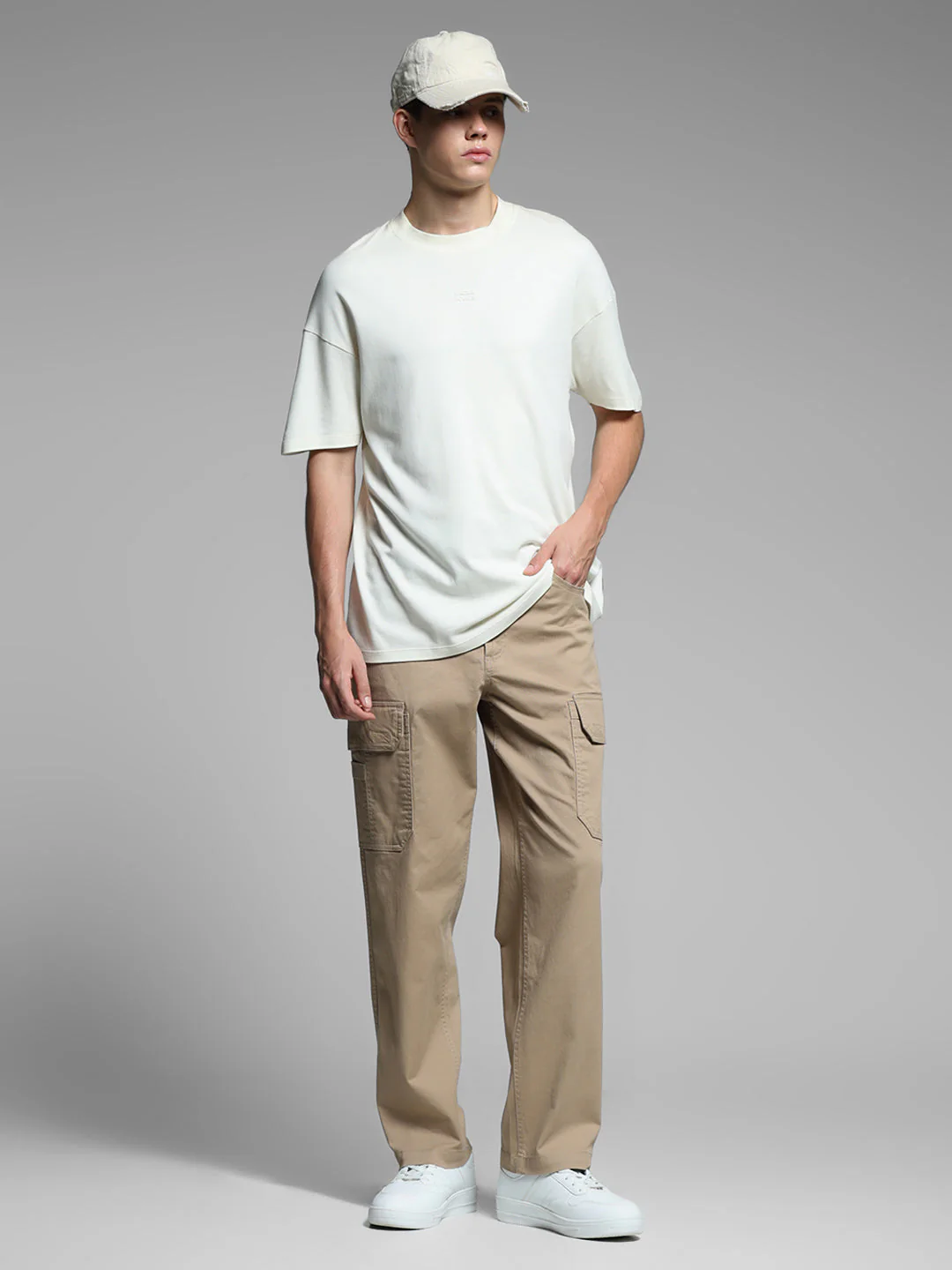 Beige Anti Fit Cargos - Image 6