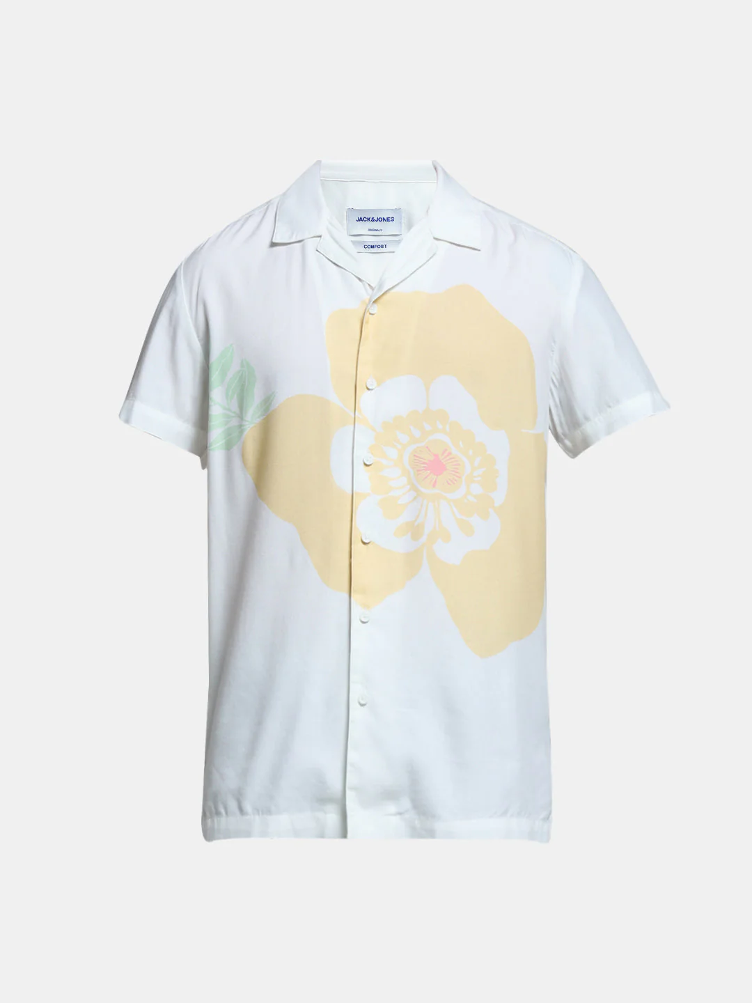 White Printed Comfort Fit Shirt - Image 7