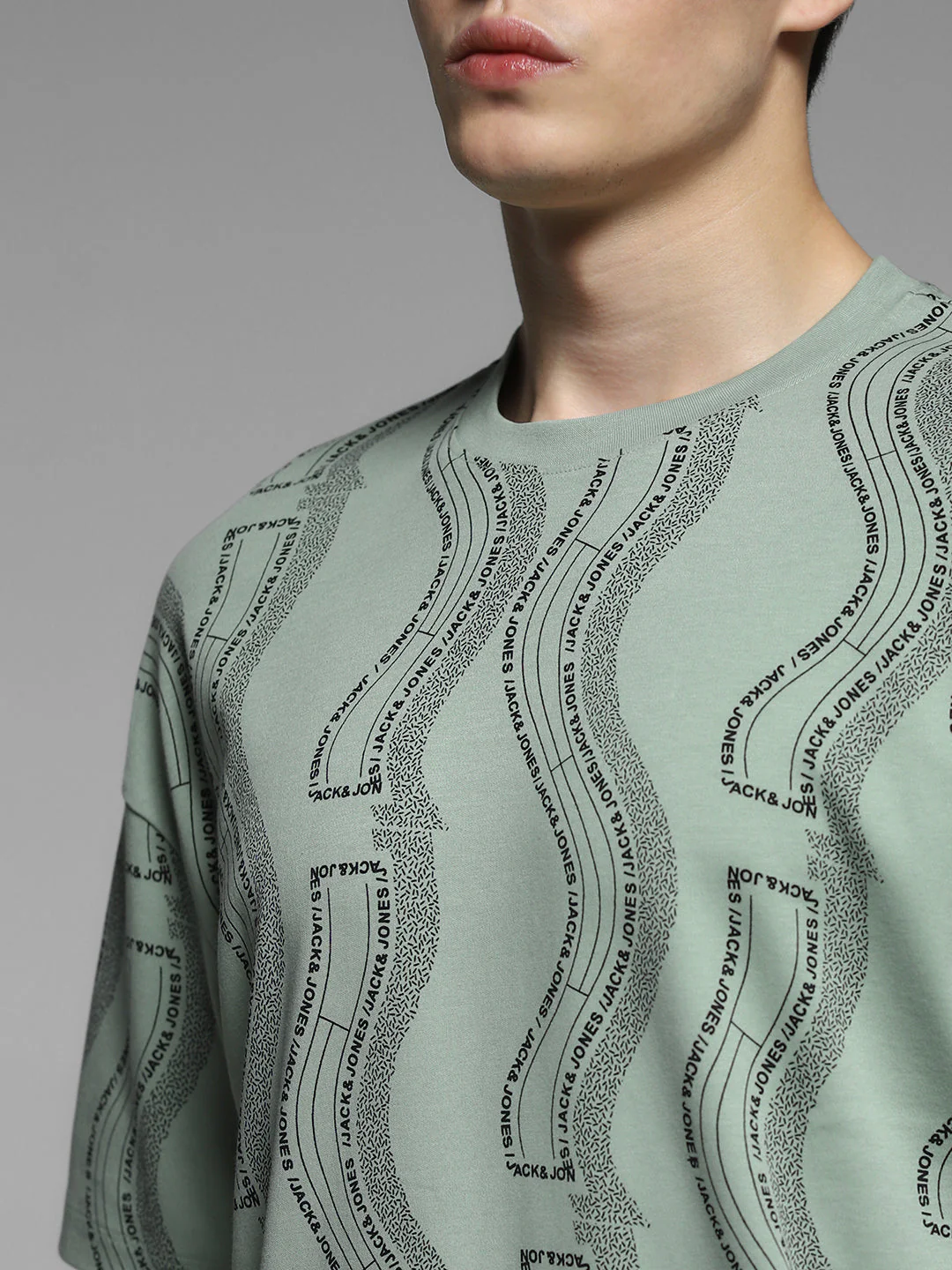 Green Printed Oversized Shirt - Image 5