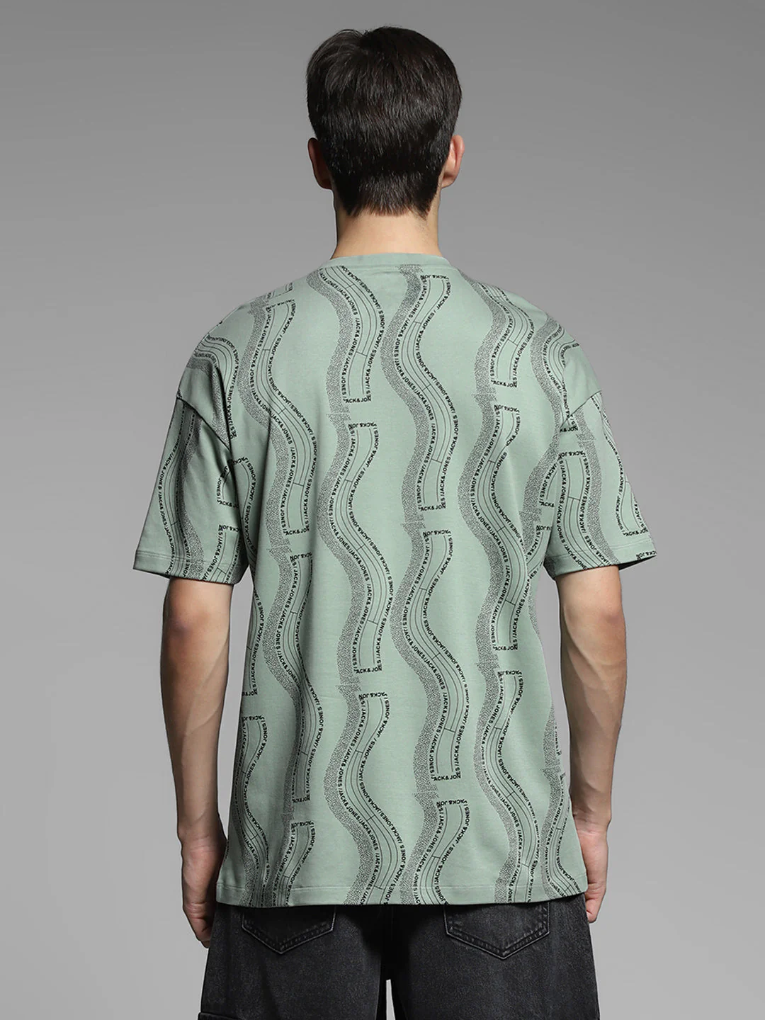 Green Printed Oversized Shirt - Image 9