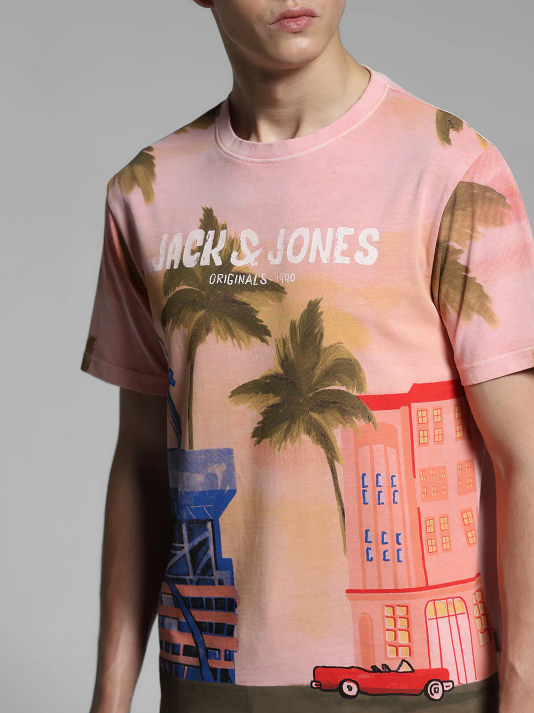 Pink Printed Cotton T-shirt - Image 5