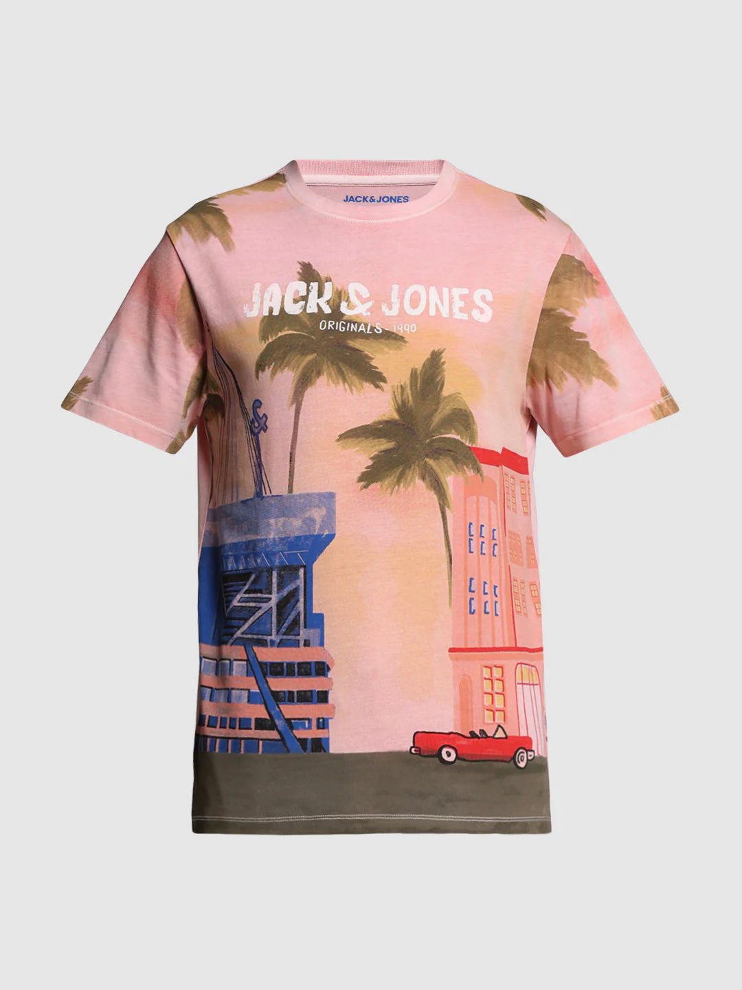 Pink Printed Cotton T-shirt - Image 7