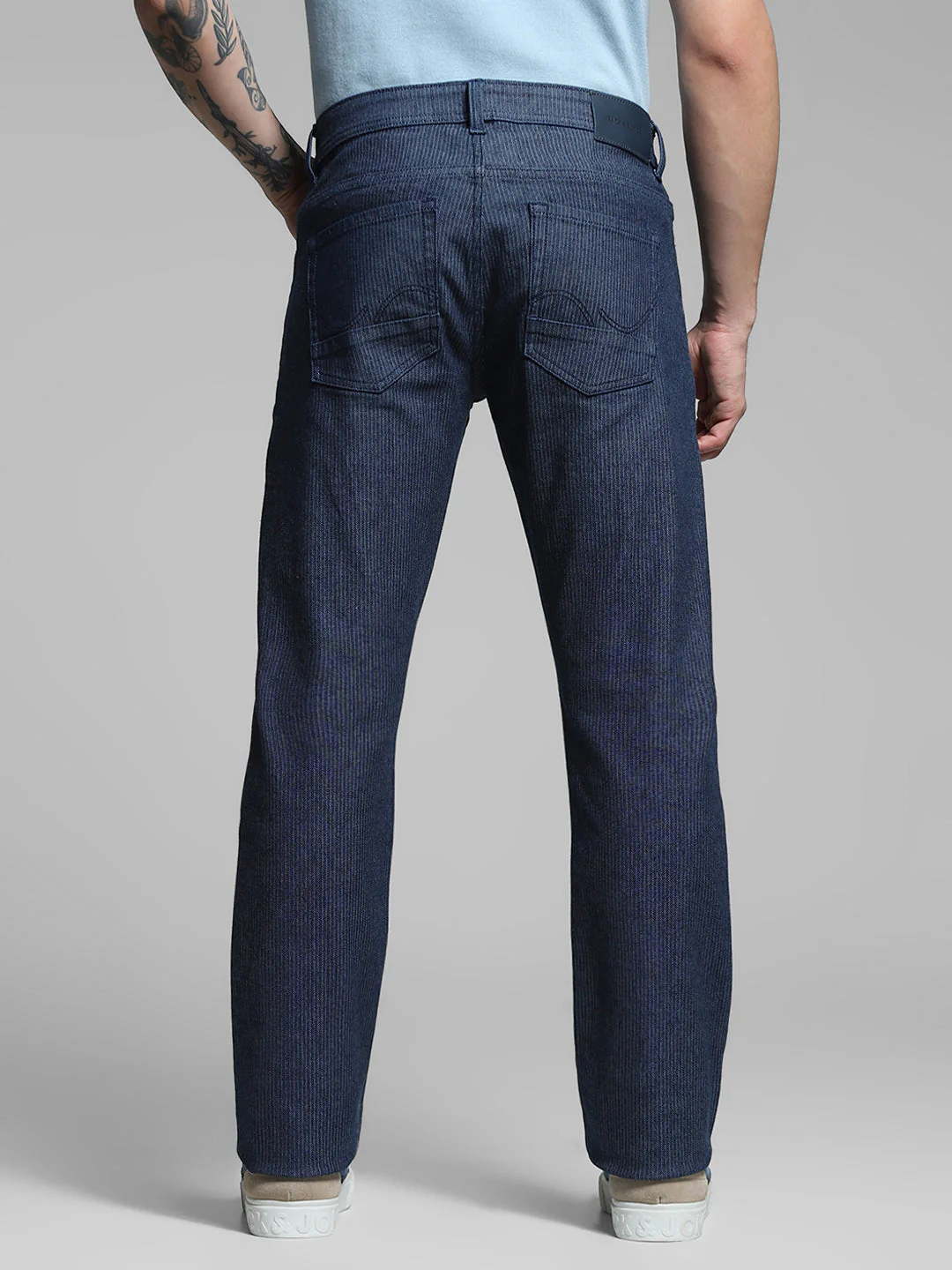 Dark Blue Low Rise Clark Regular Fit Jeans - Image 3