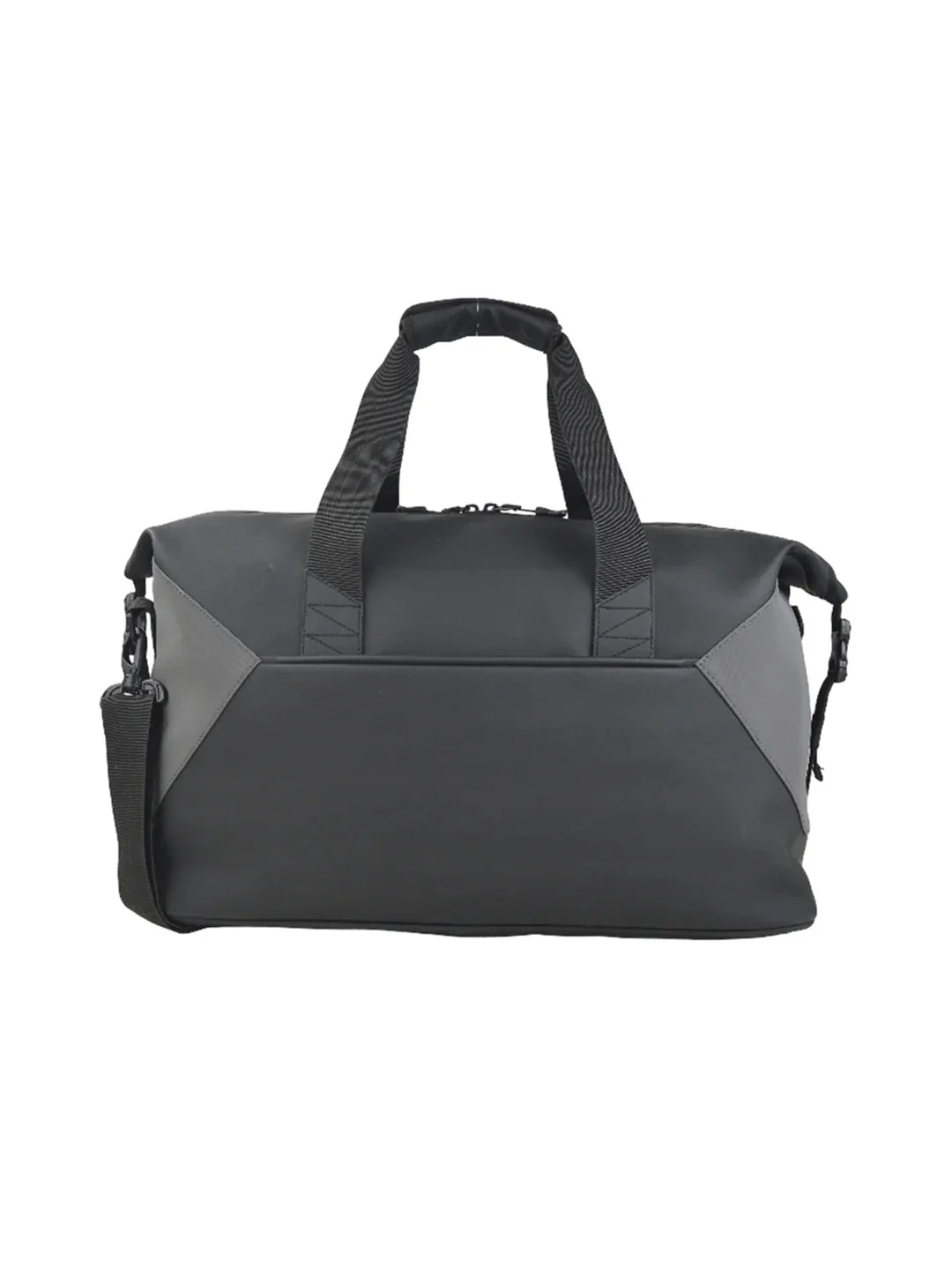 Black Contrast Stitch Duffle Bag - Image 4