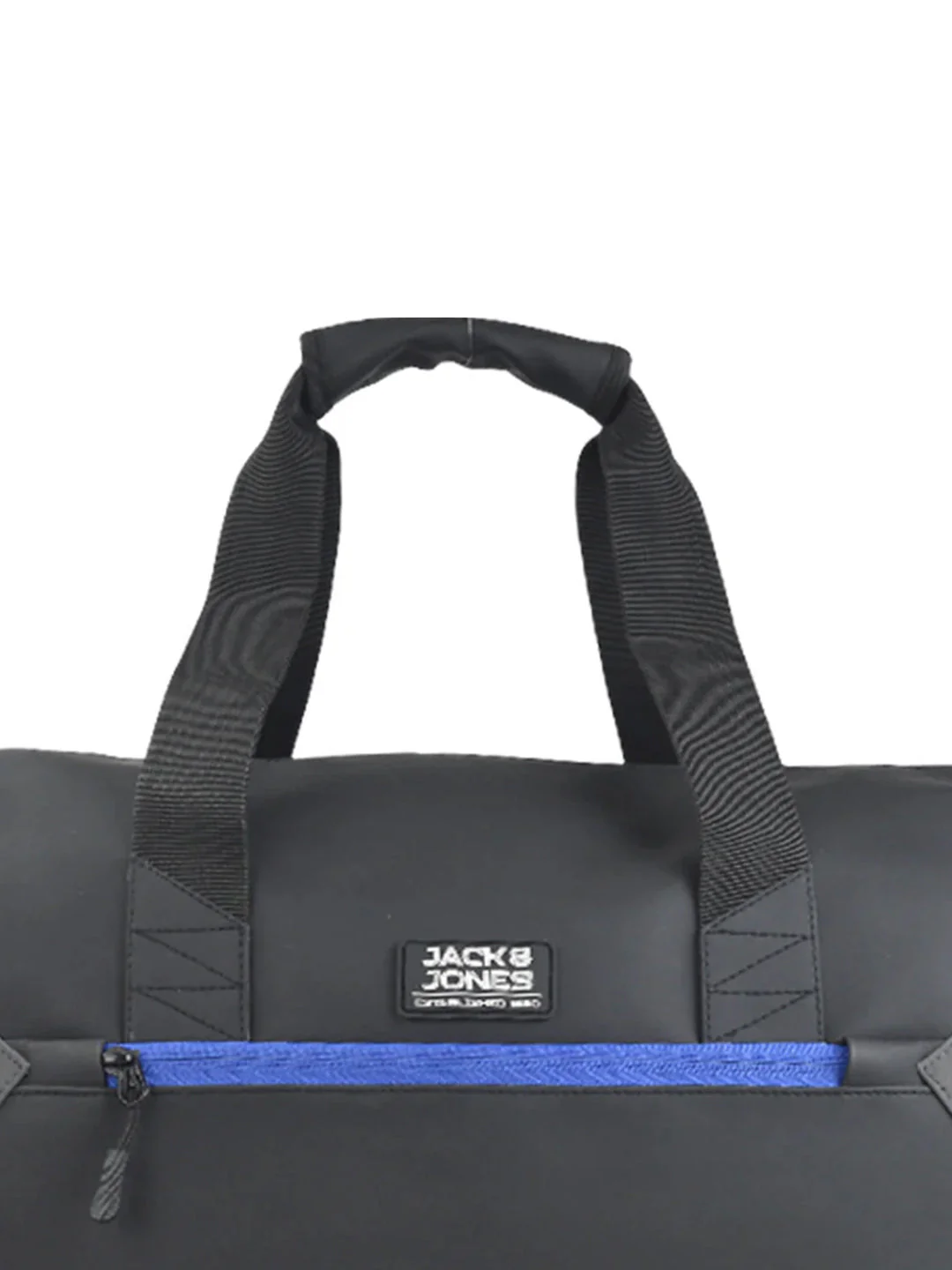 Black Contrast Stitch Duffle Bag - Image 5