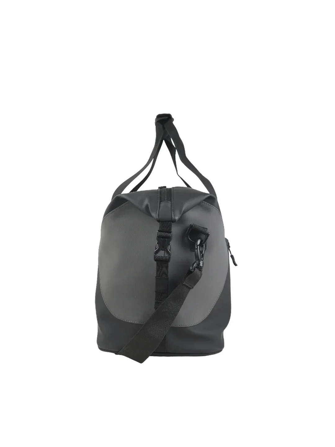 Black Contrast Stitch Duffle Bag - Image 8