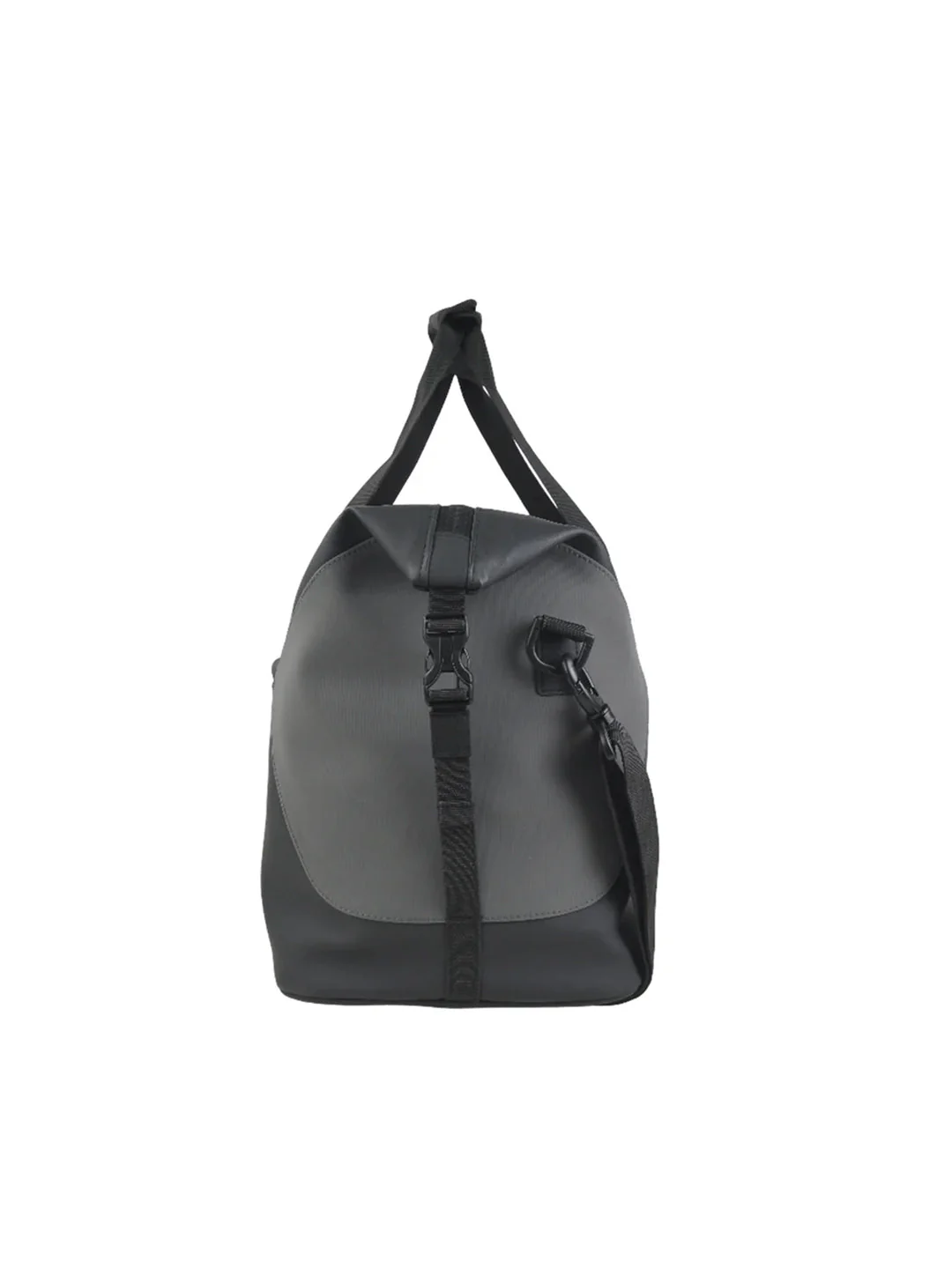 Black Contrast Stitch Duffle Bag - Image 9
