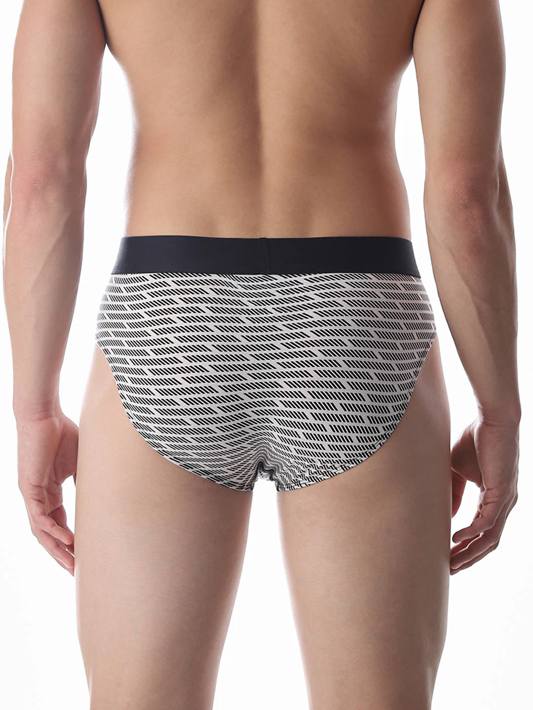 White & Black Printed Briefs - Image 3