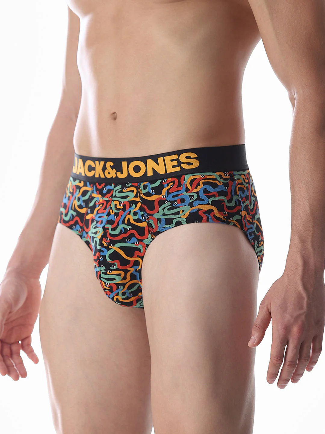 Black Snake Printed Briefs - Image 2