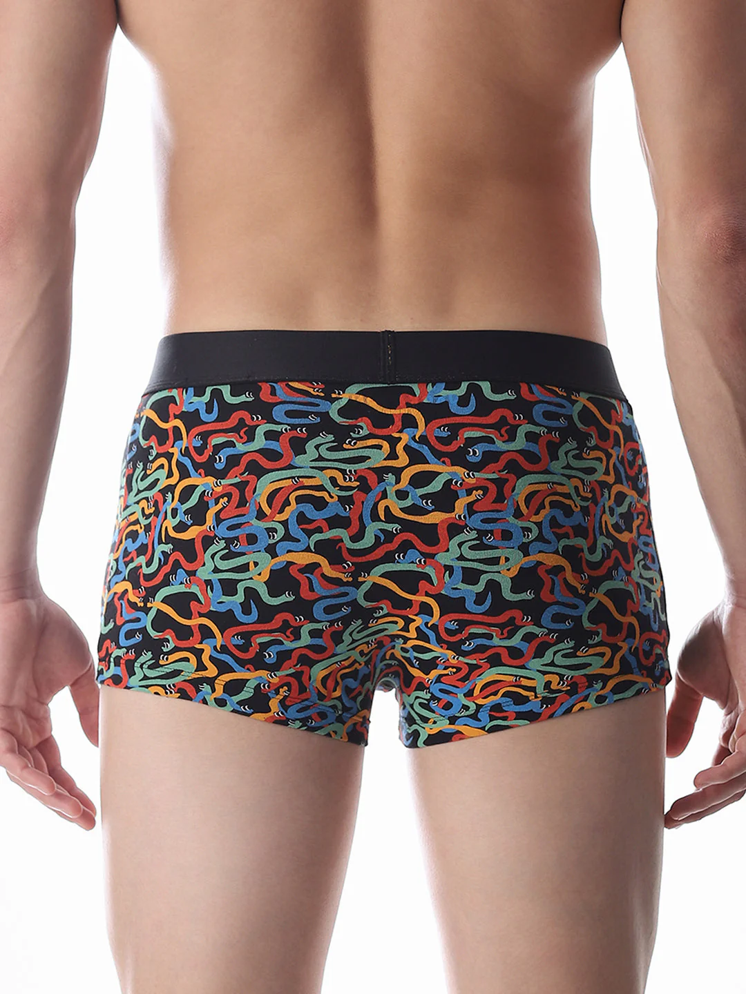 Black Snake Printed Trunks - Image 3