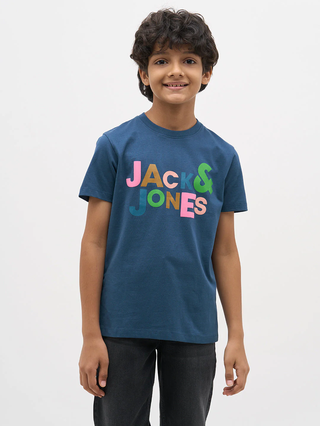 Dark Blue Logo Text T-Shirt - Image 2