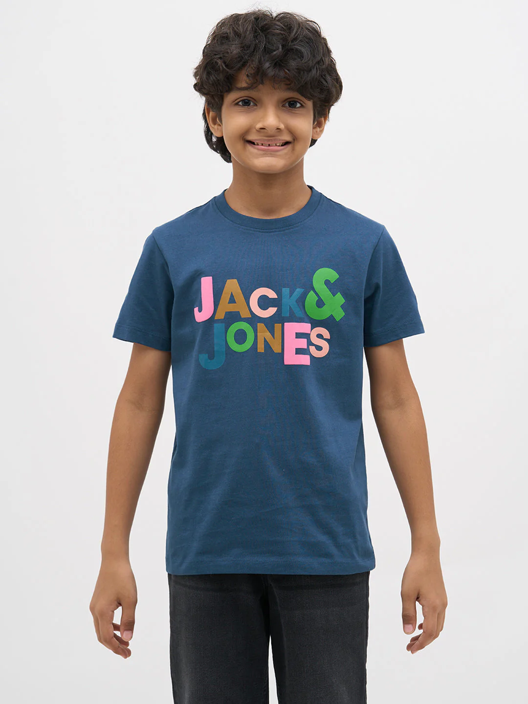 Dark Blue Logo Text T-Shirt - Image 8