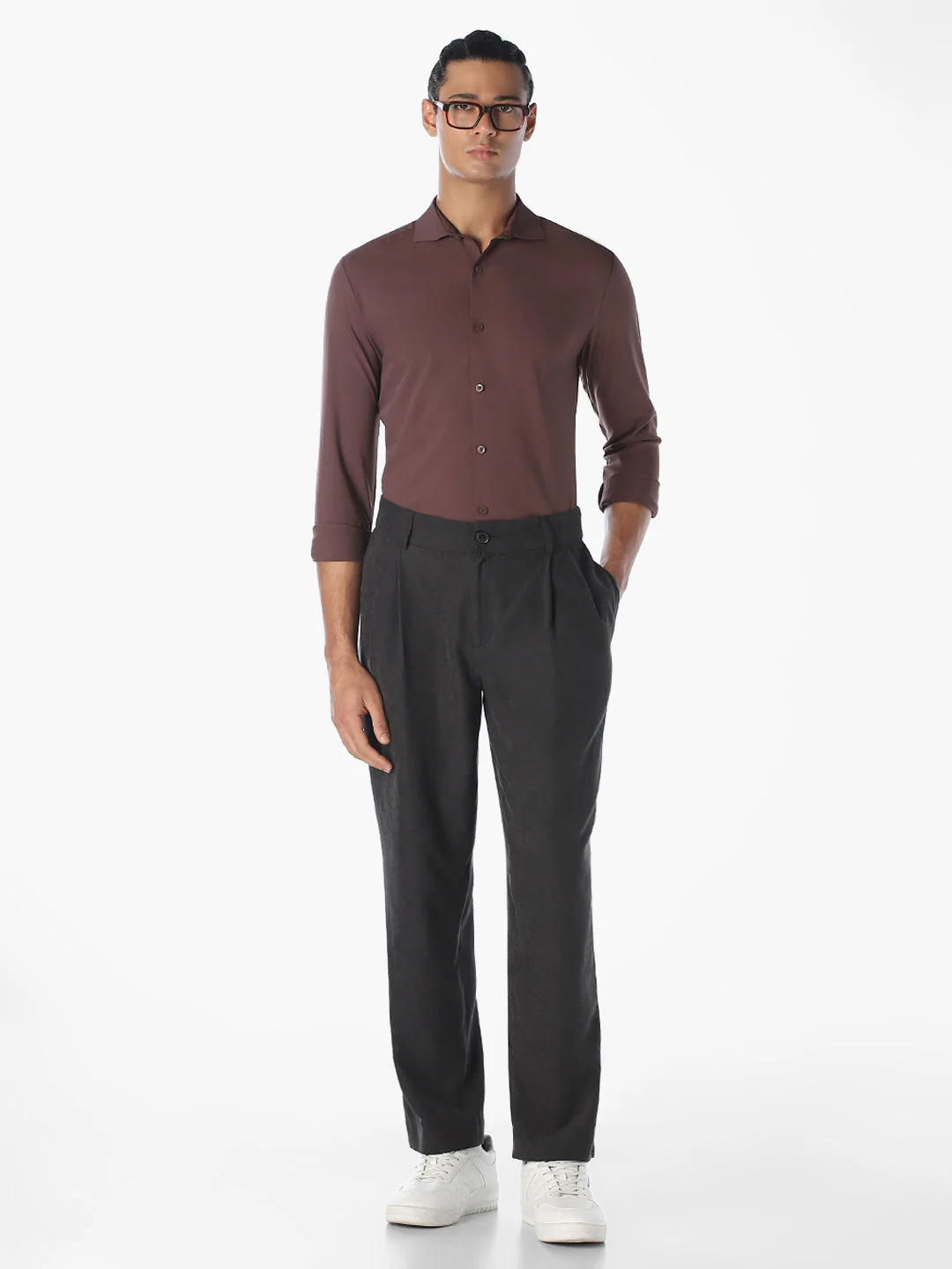 Slim Fit Full Sleeves Shirt - Image 6