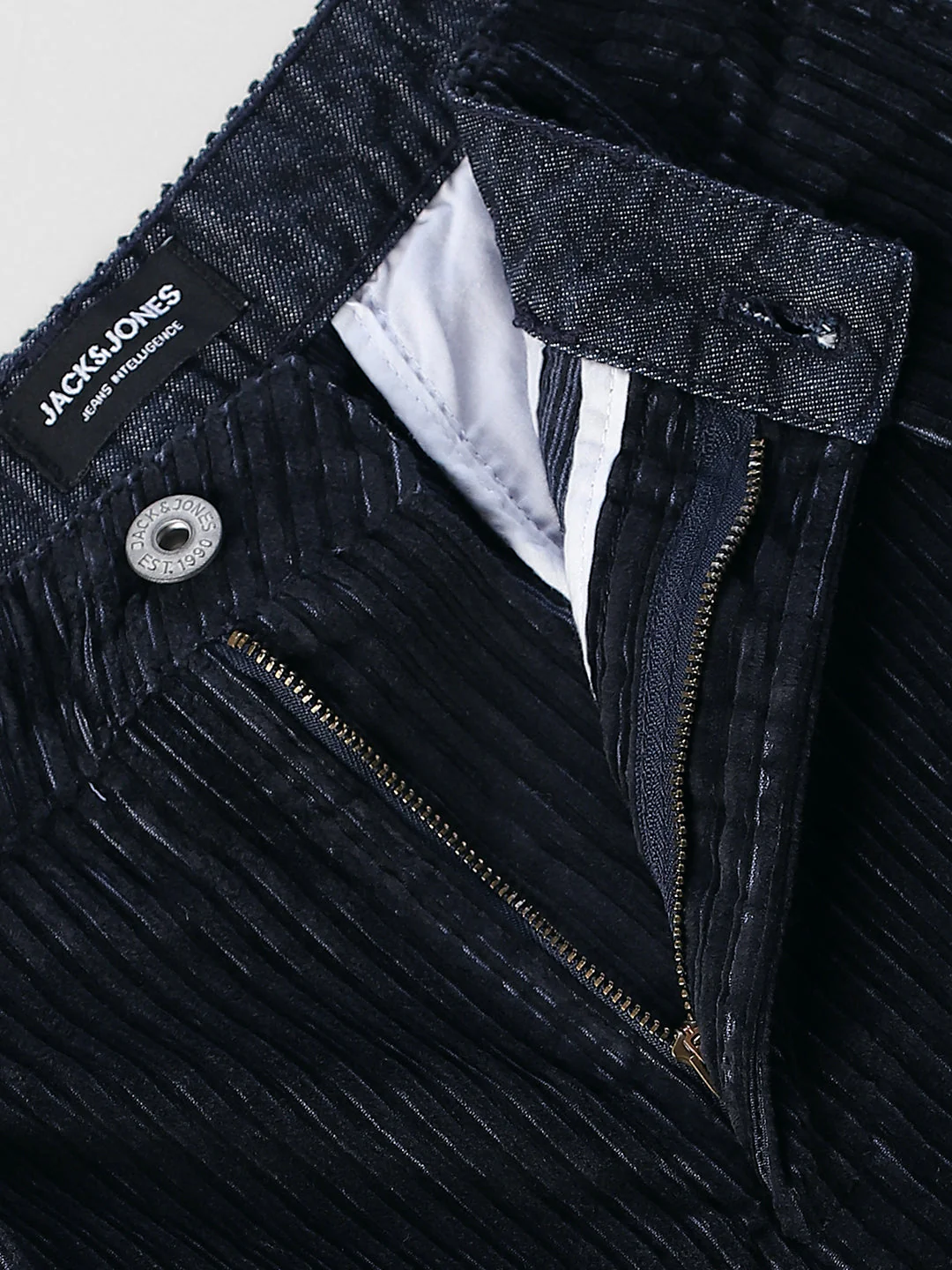 Dark Blue Dario Corduroy Loose Fit Jeans - Image 6