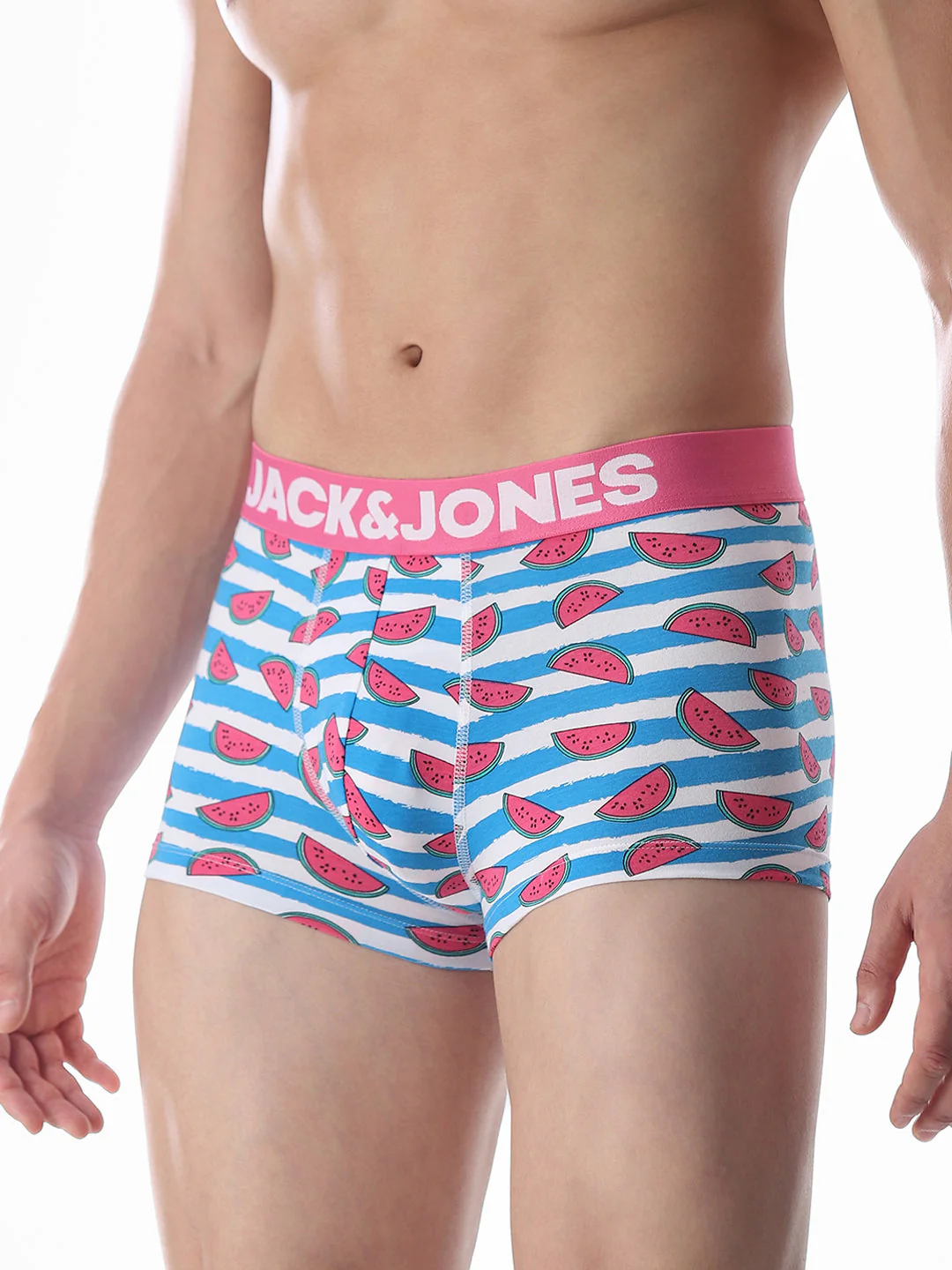 Blue Watermelon Striped Print Trunks - Image 2