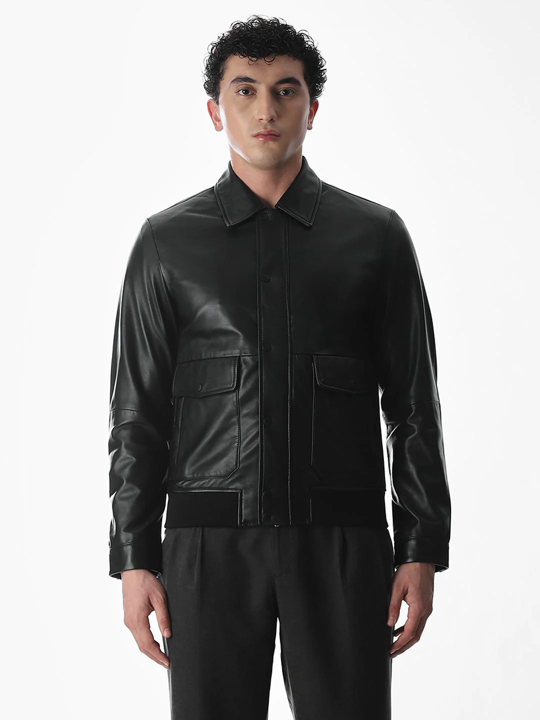Black Norwich Leather Jacket - Image 8
