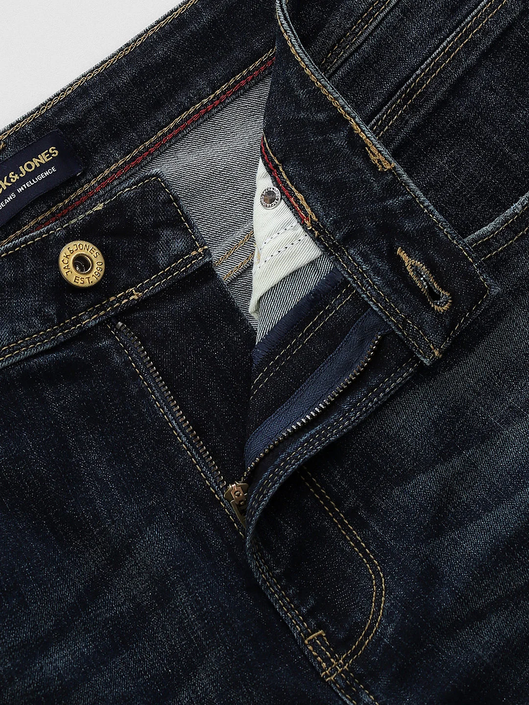 Mildly Distressed Cliff Bootcut Jeans - Image 5