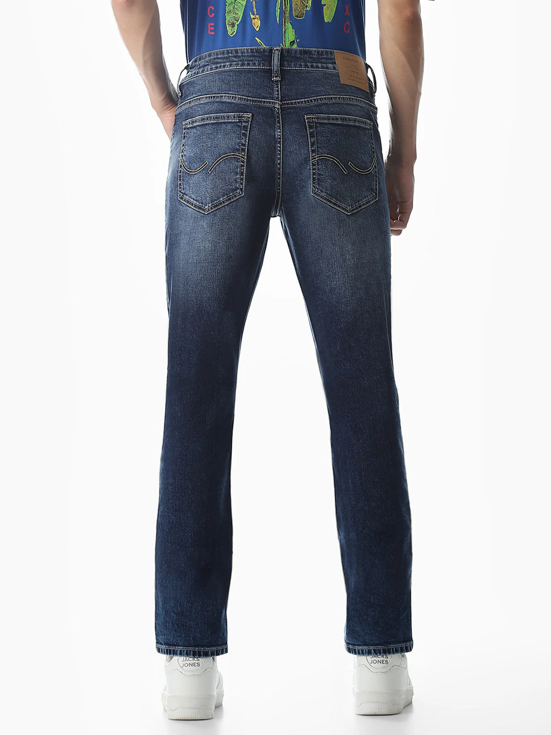 Dark Blue Low Rise Glenn Slim Fit Jeans - Image 3