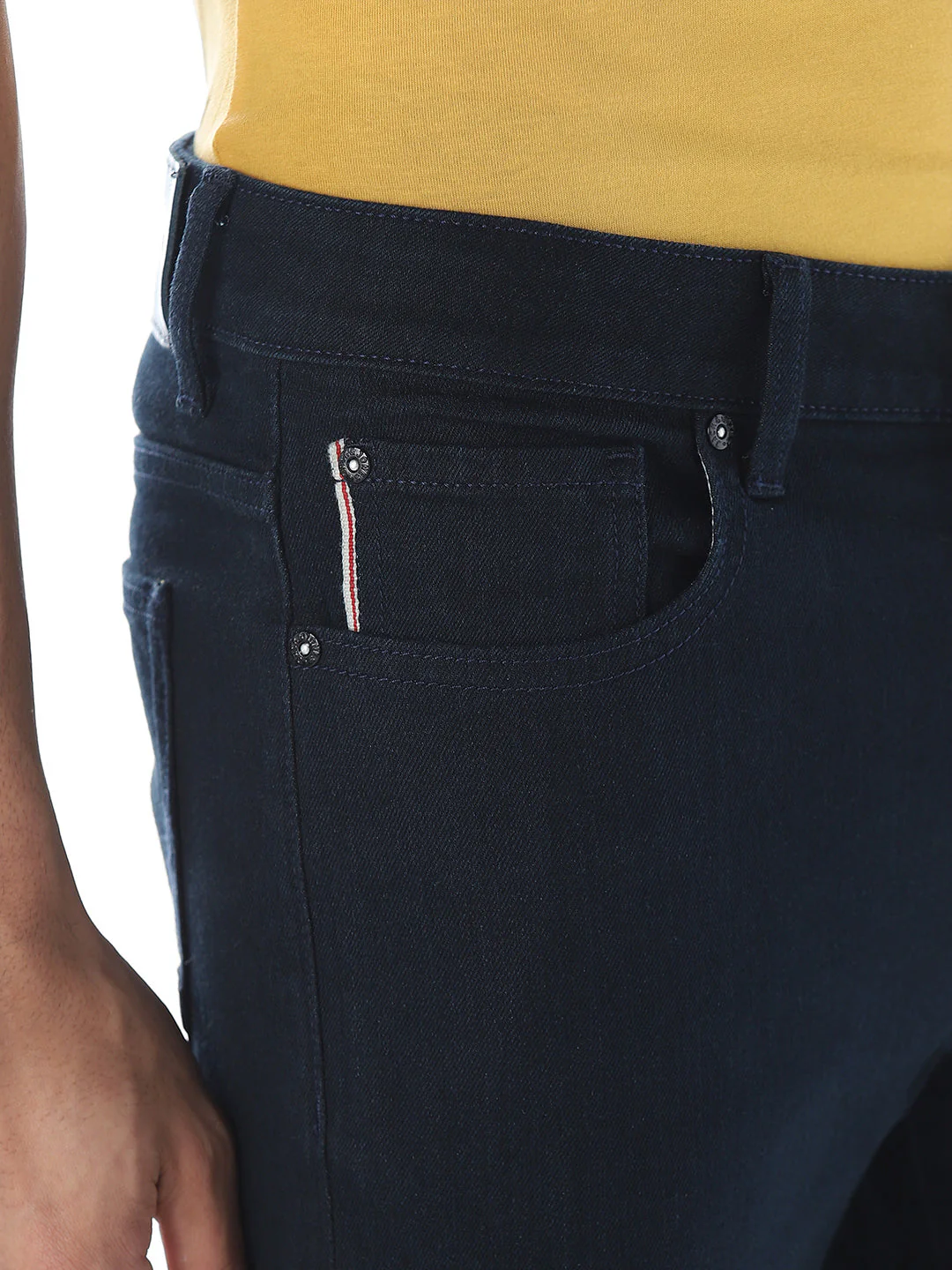 Dark Blue Selvedge Slim Fit Jeans - Image 4