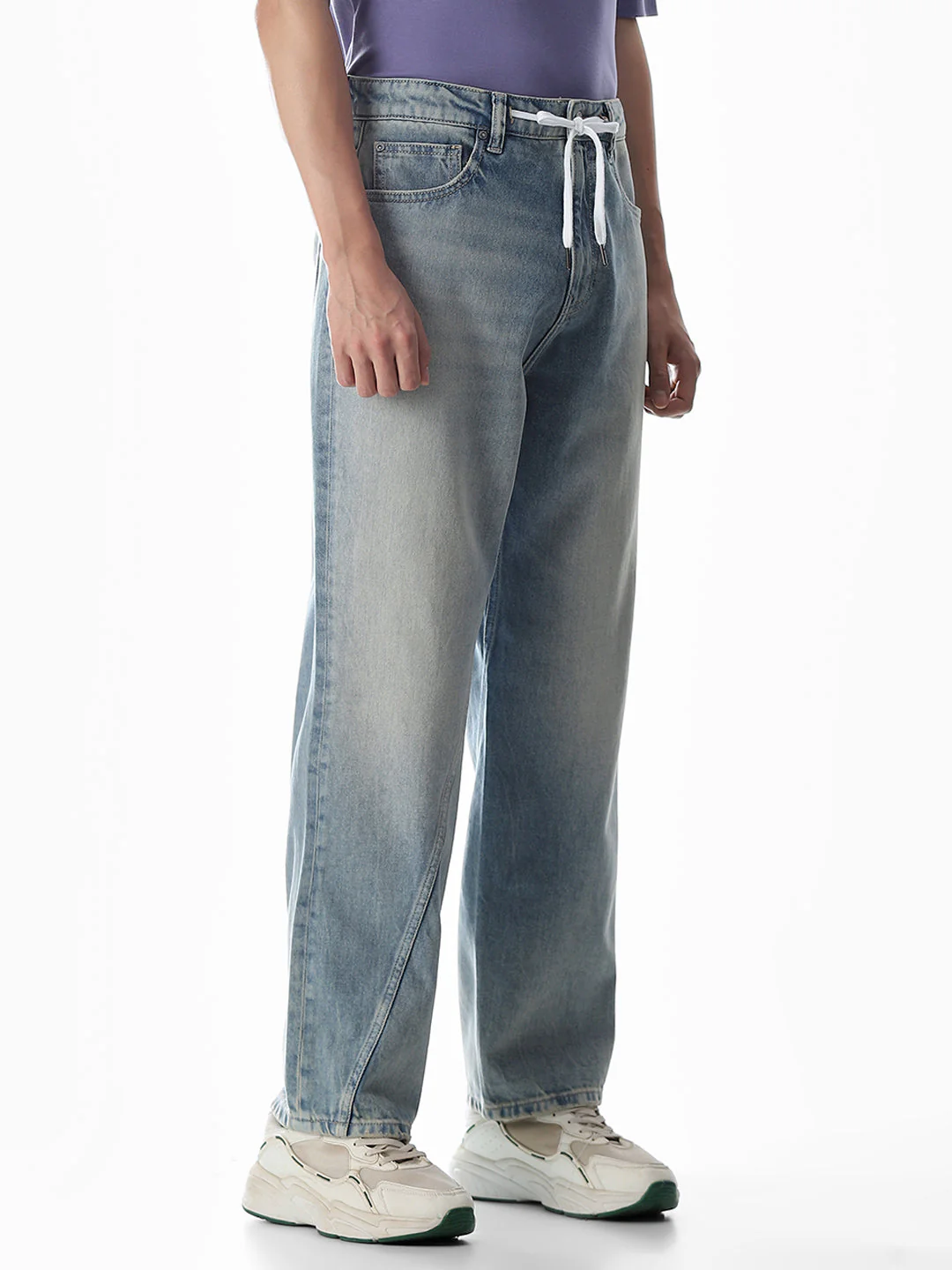 Drawstring Detail Dario Loose Fit Jeans - Image 2