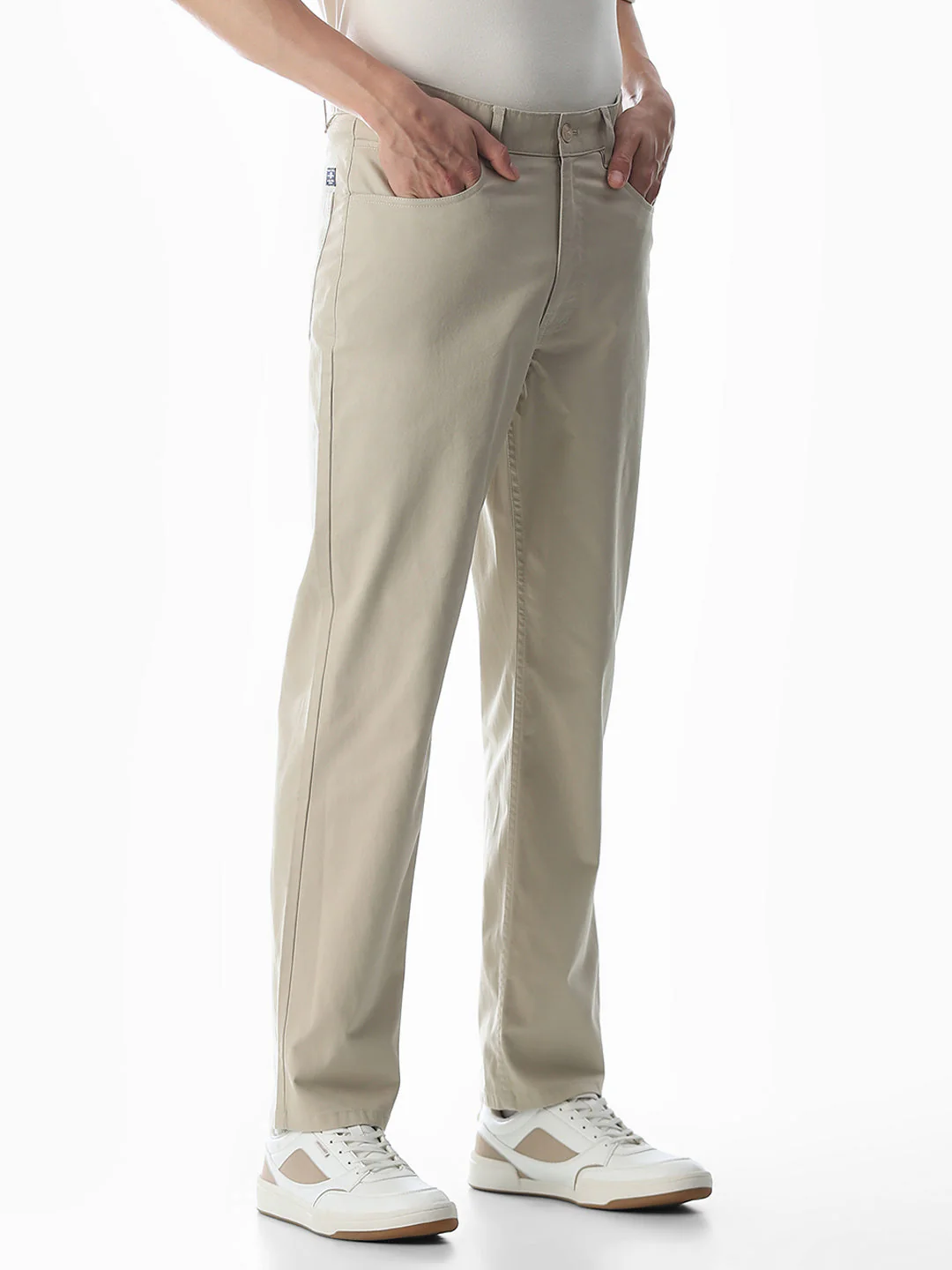Beige 5 Pocket Chinos - Image 2