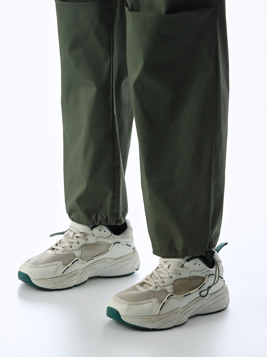Olive Mid Rise Regular Fit Pants - Image 5