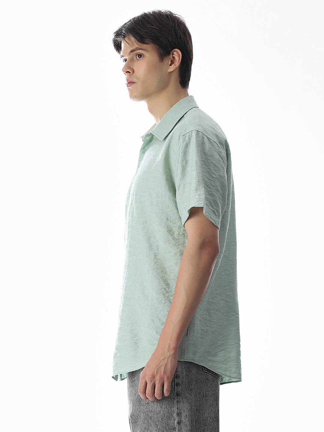Light Green Comfort Fit Shirt - Image 3