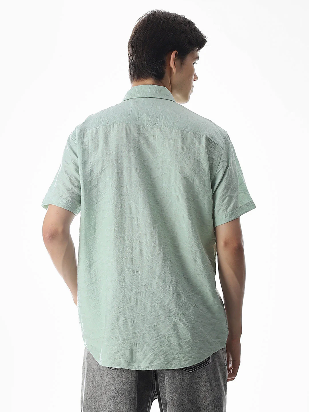 Light Green Comfort Fit Shirt - Image 4