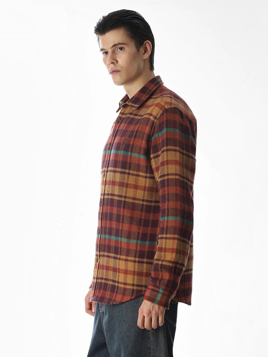 Red Check Cotton Shirt - Image 3