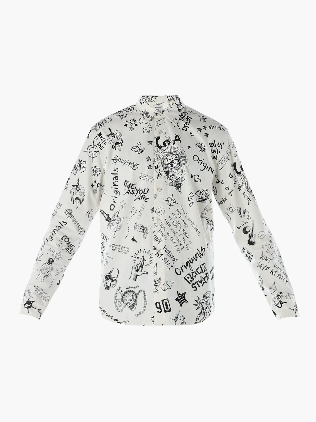 Graphic Print Cotton Shirt - Image 7