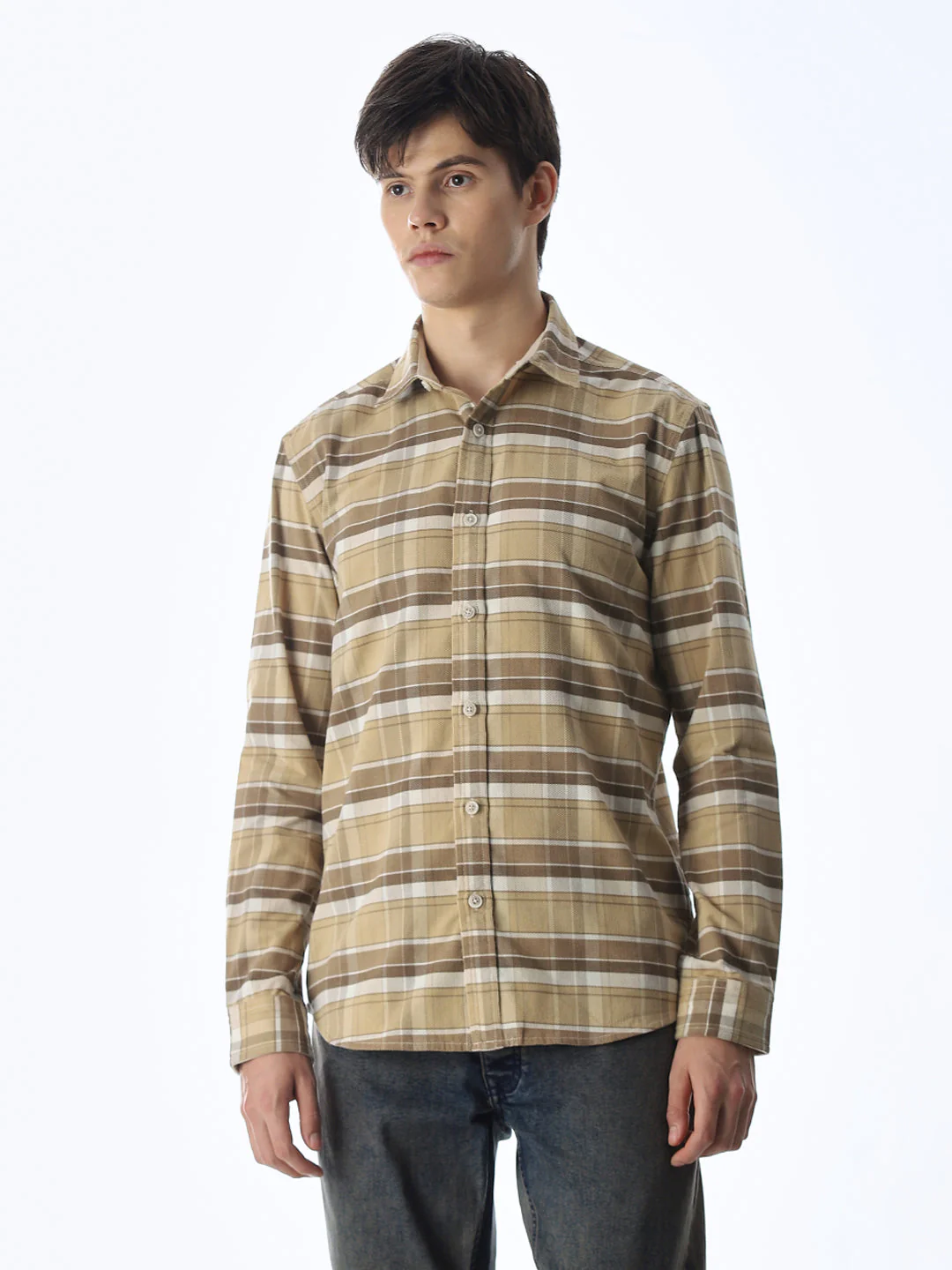 Check Slim Fit Cotton Shirt - Image 2