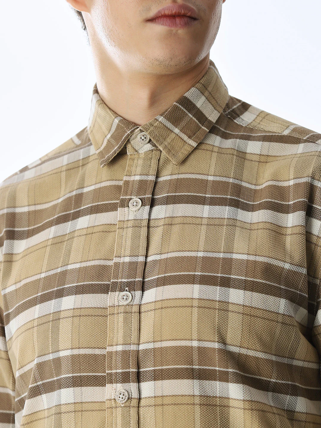 Check Slim Fit Cotton Shirt - Image 5