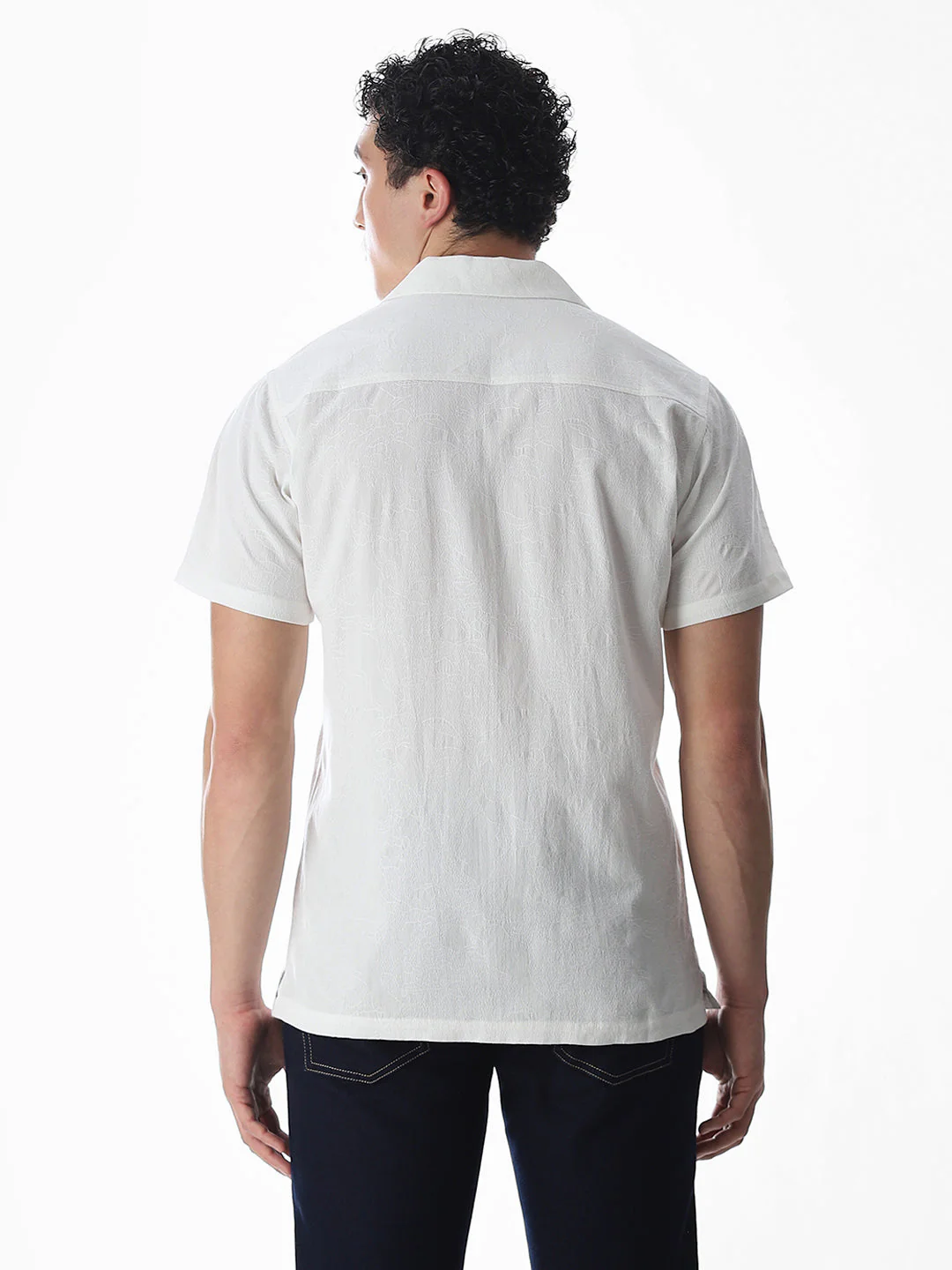 Jacquard Short Sleeves Shirt - Image 4