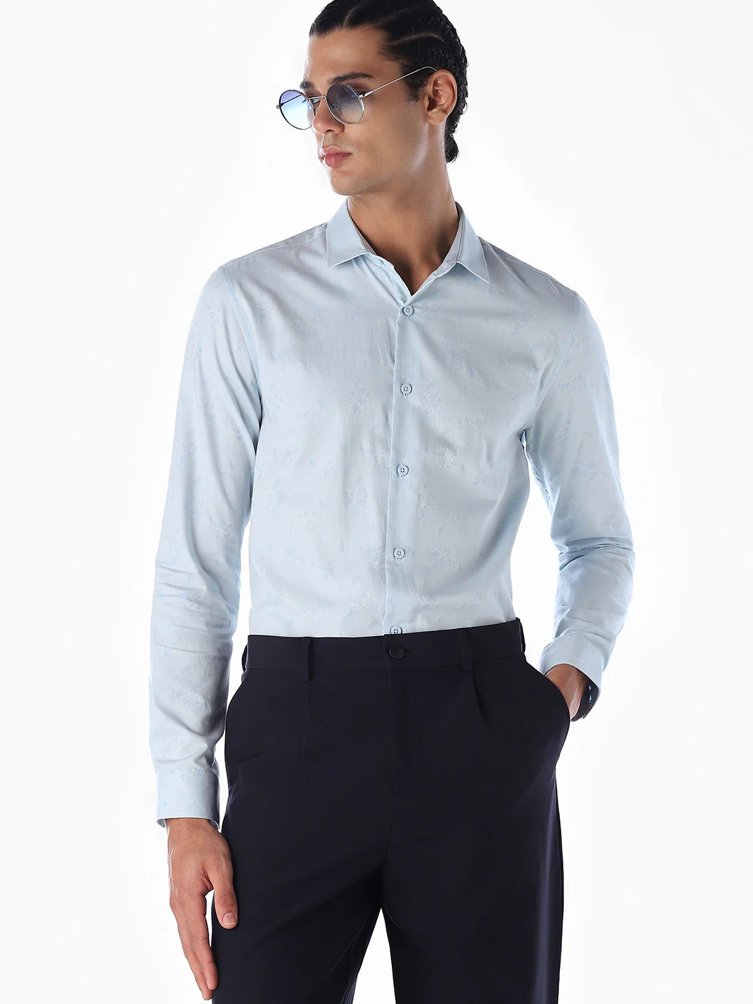 Floral Dobby Slim Fit Shirt