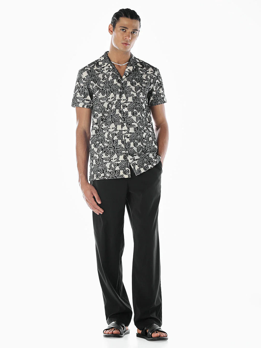 Jacquard Printed Comfort Fit Shirt - Image 6