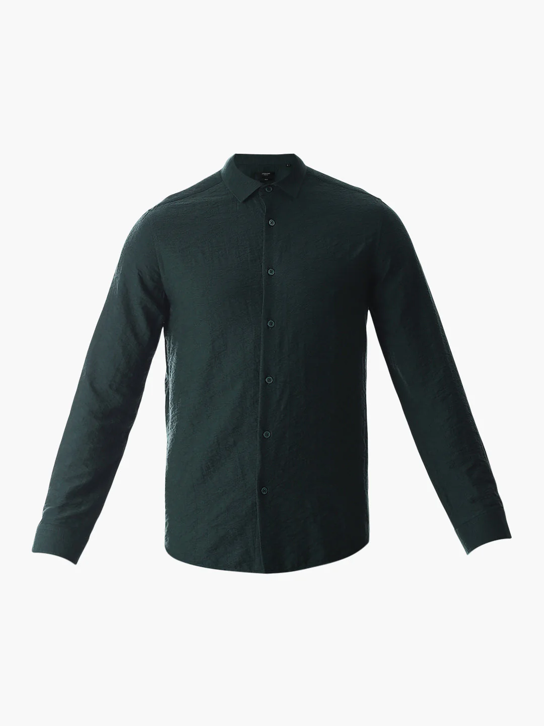 Slim Fit Dobby Shirt - Green - Image 7