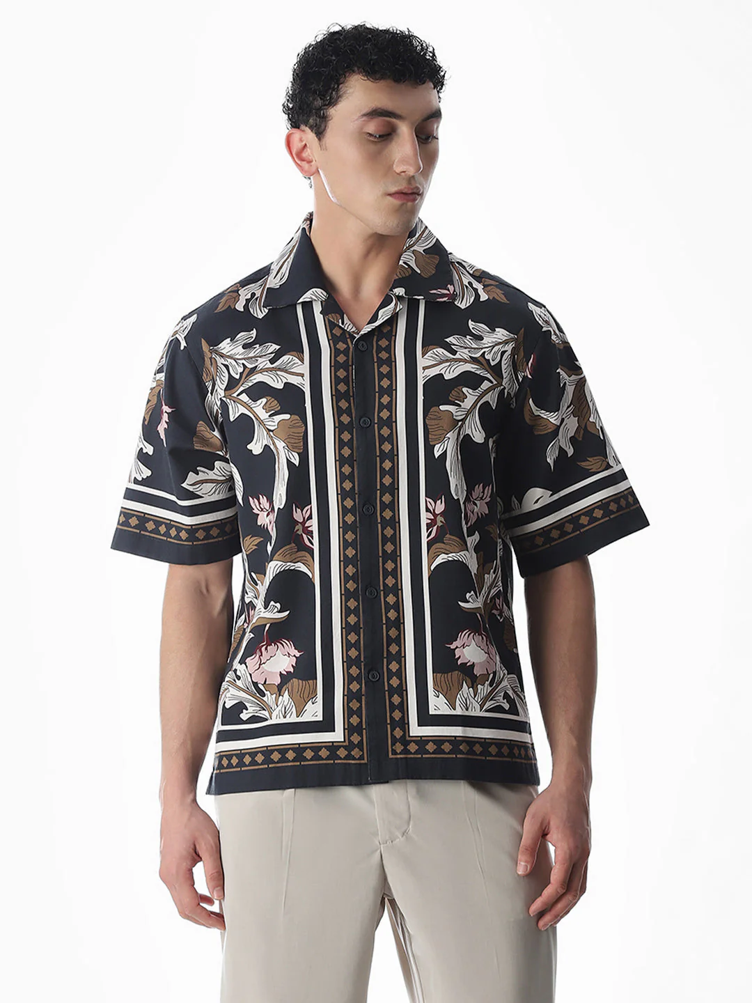 Printed Oversized Short Sleeves Shirt - Image 2