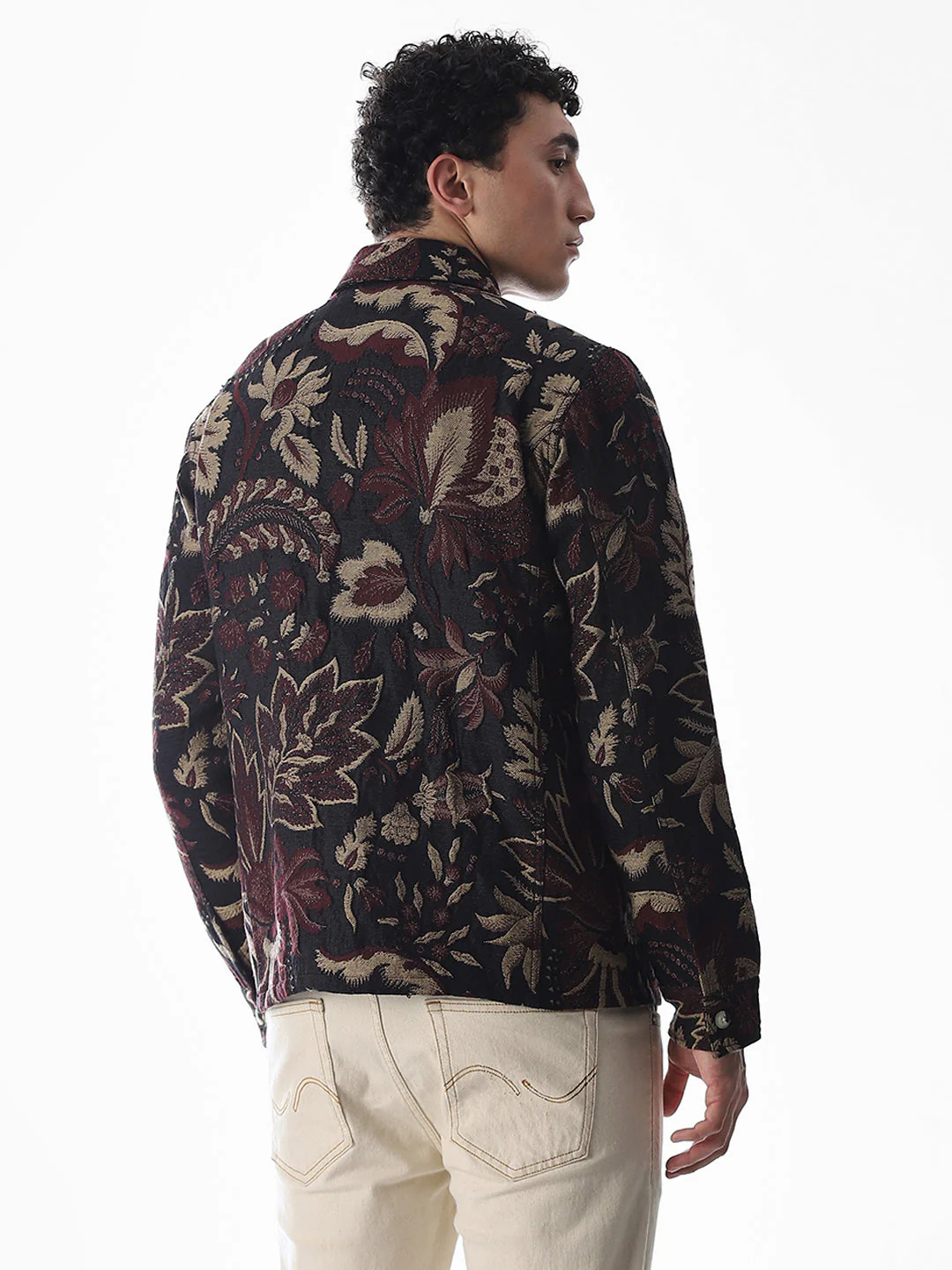 Multi-Colour Jacquard Printed Overshirt - Image 4