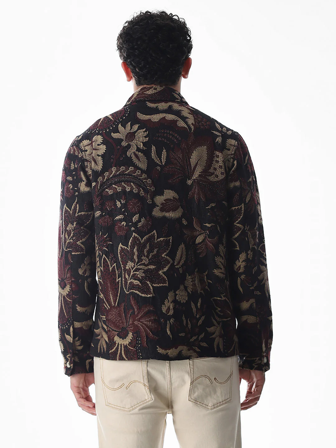 Multi-Colour Jacquard Printed Overshirt - Image 9