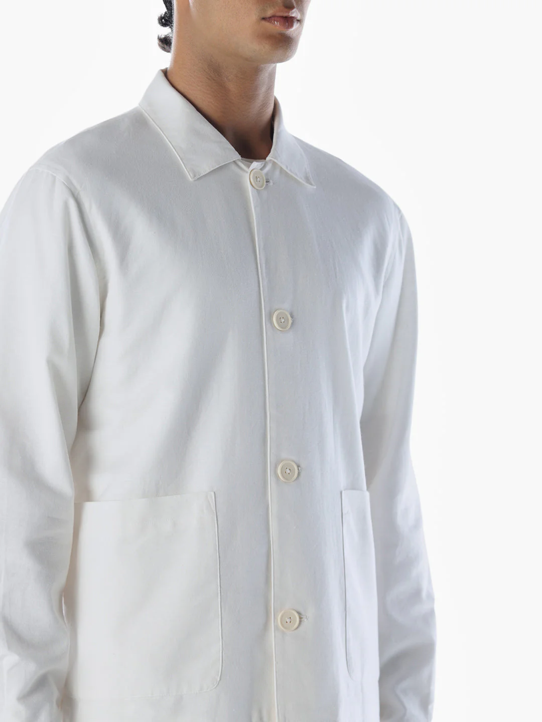 Cotton Flex Blend White Shirt - Image 5
