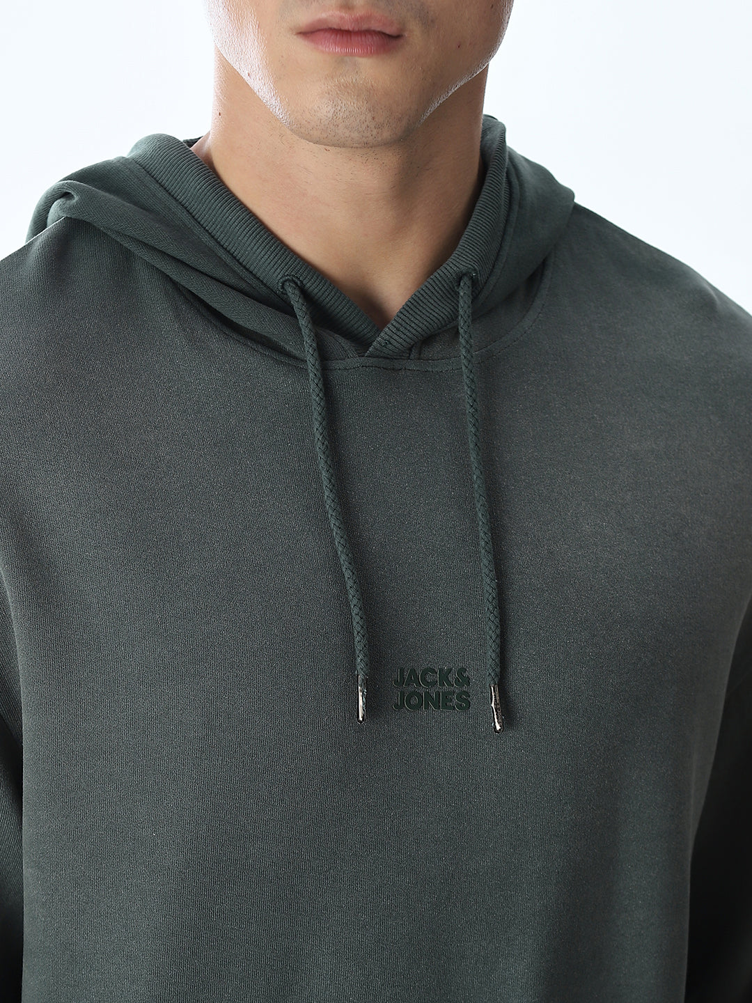 Light Wash Hooded Oversized Sweatshirt - Green - Image 5