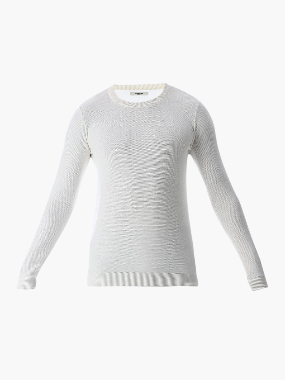 White Knitted Cotton T-shirt - Image 7