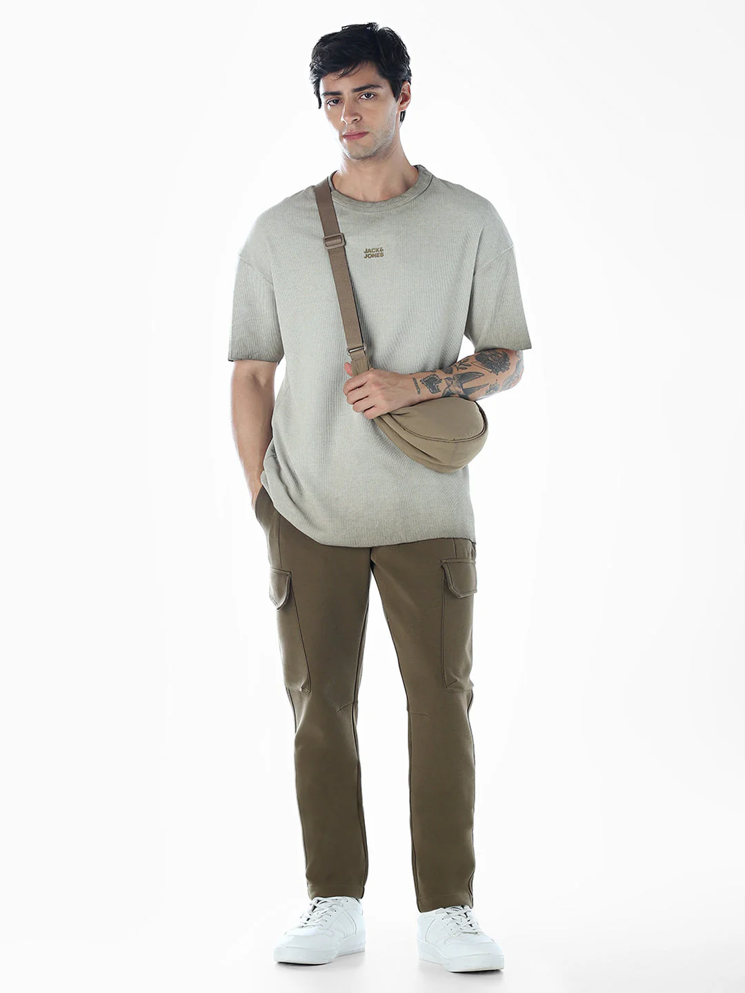 6 Pocket Loose Fit Sweatpants - Green - Image 5