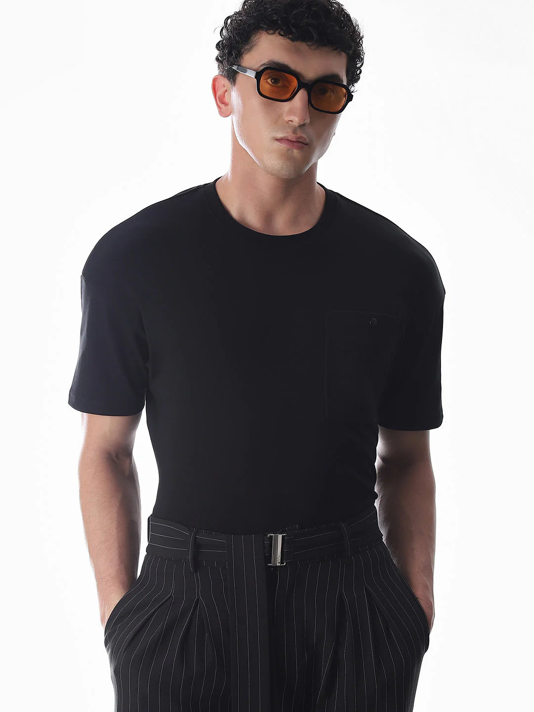 Black Cotton Oversized T-shirt